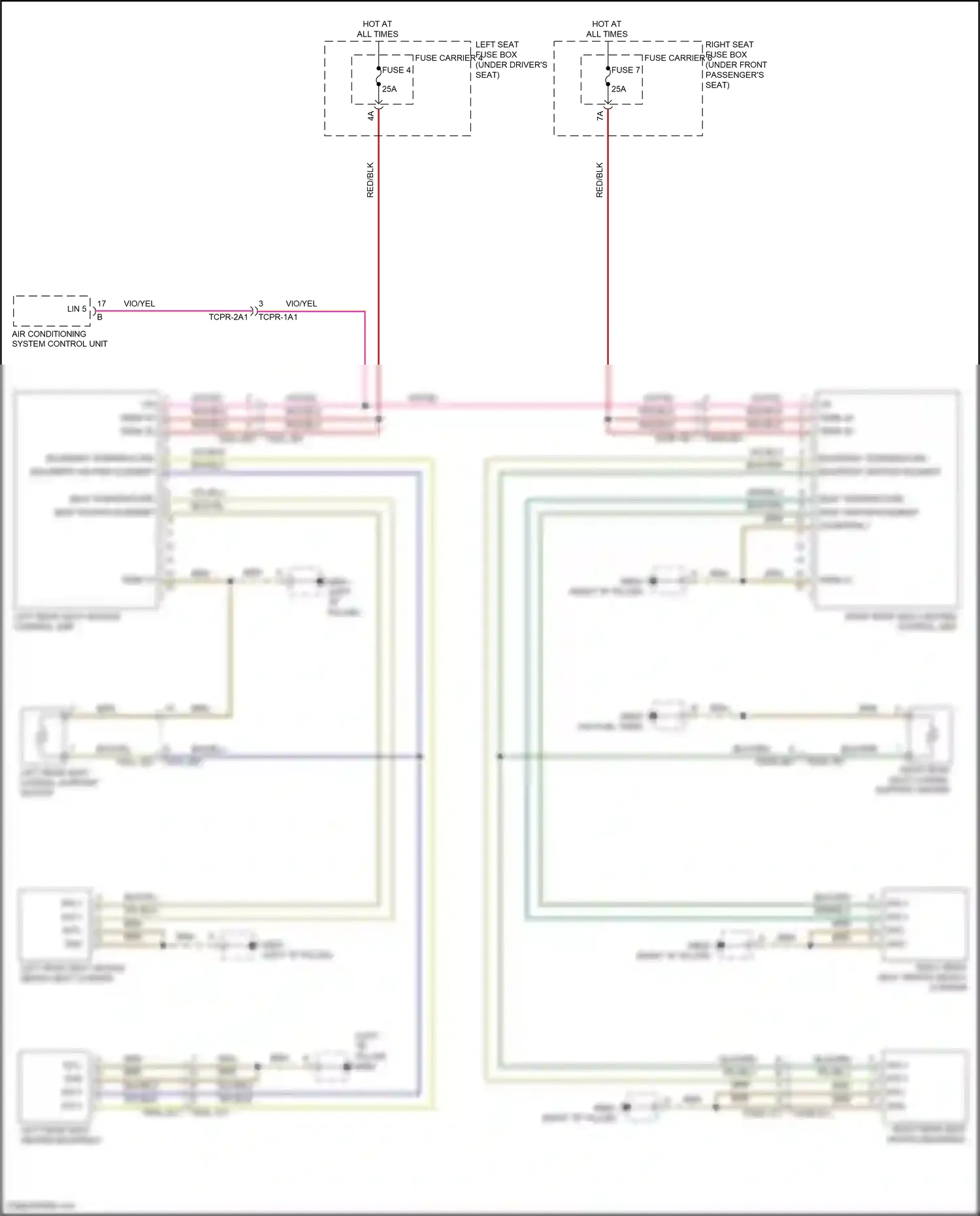 Wiring diagram air conditioning system control unit for Porsche Panamera 4 971 (2016-2020) (6 of 6)