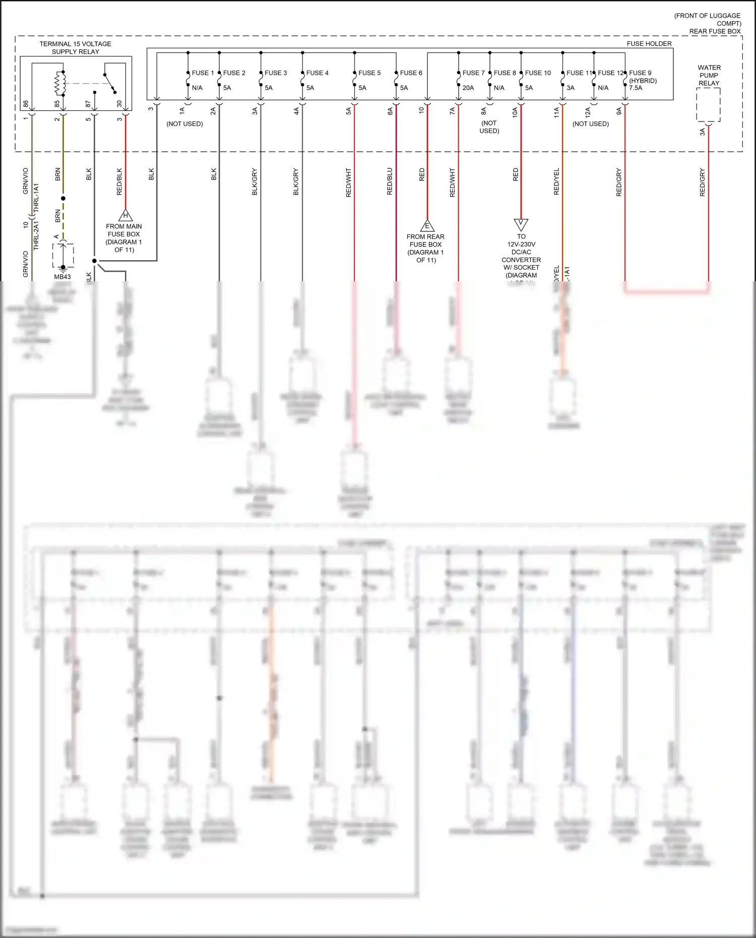 Wiring diagram axle differential lock control unit for Porsche Panamera 4 971 (2016-2020) (4 of 5)