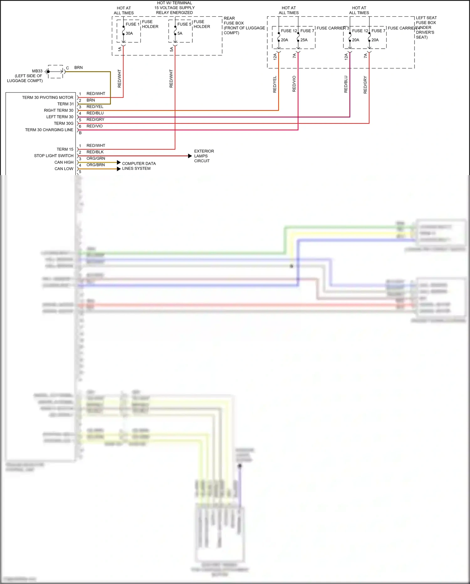 Wiring diagram blu/red for Porsche Panamera 4 971 (2016-2020) (20 of 33)