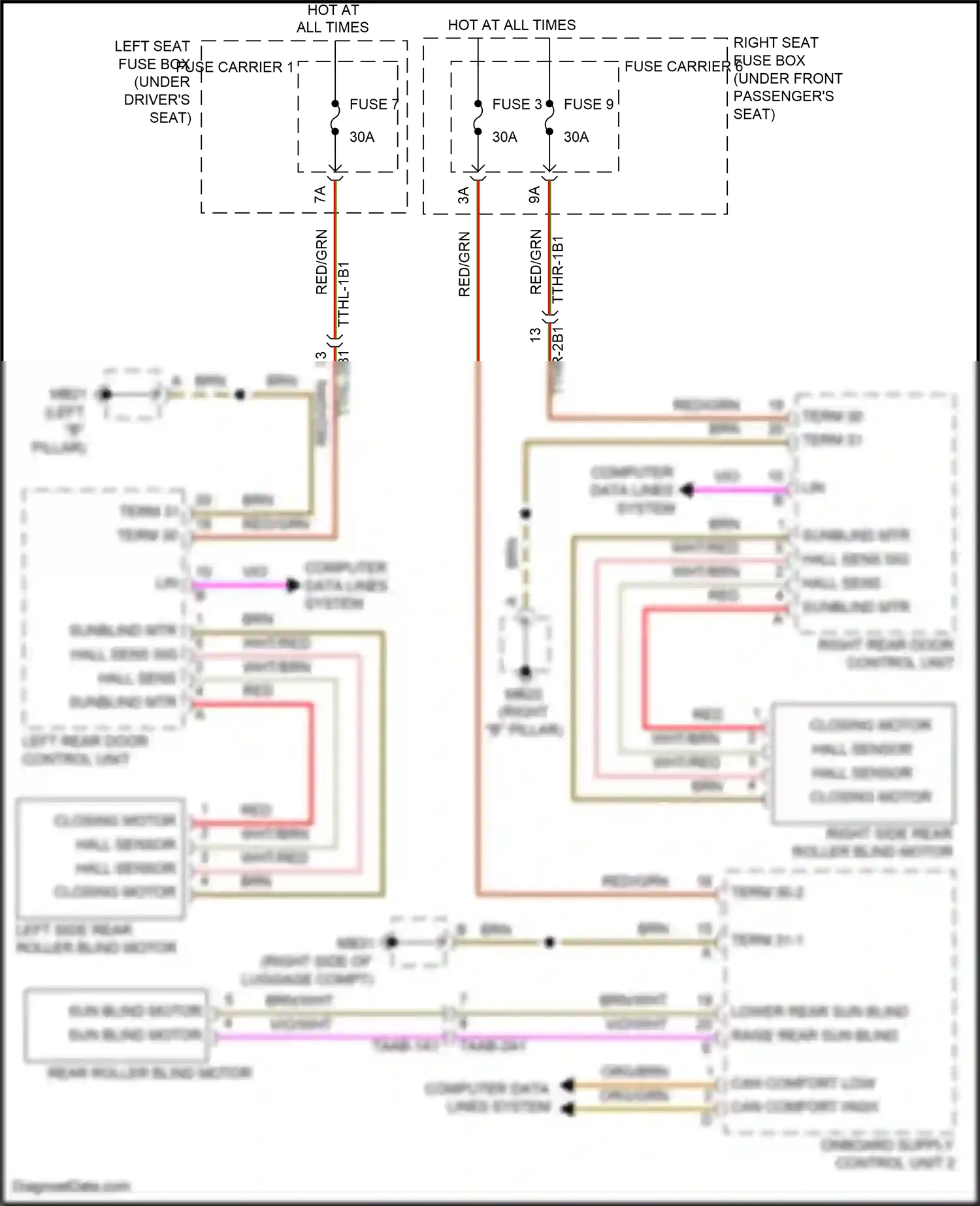 Wiring diagram computer data lines system for Porsche Panamera 4 971 (2016-2020) (59 of 136)