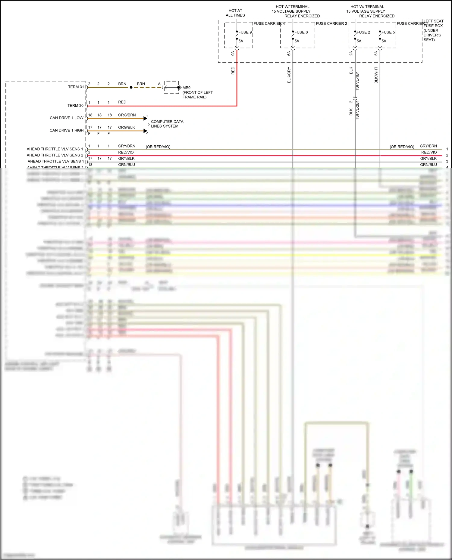 Wiring diagram flexray 1- for Porsche Panamera 4 971 (2016-2020) (5 of 10)