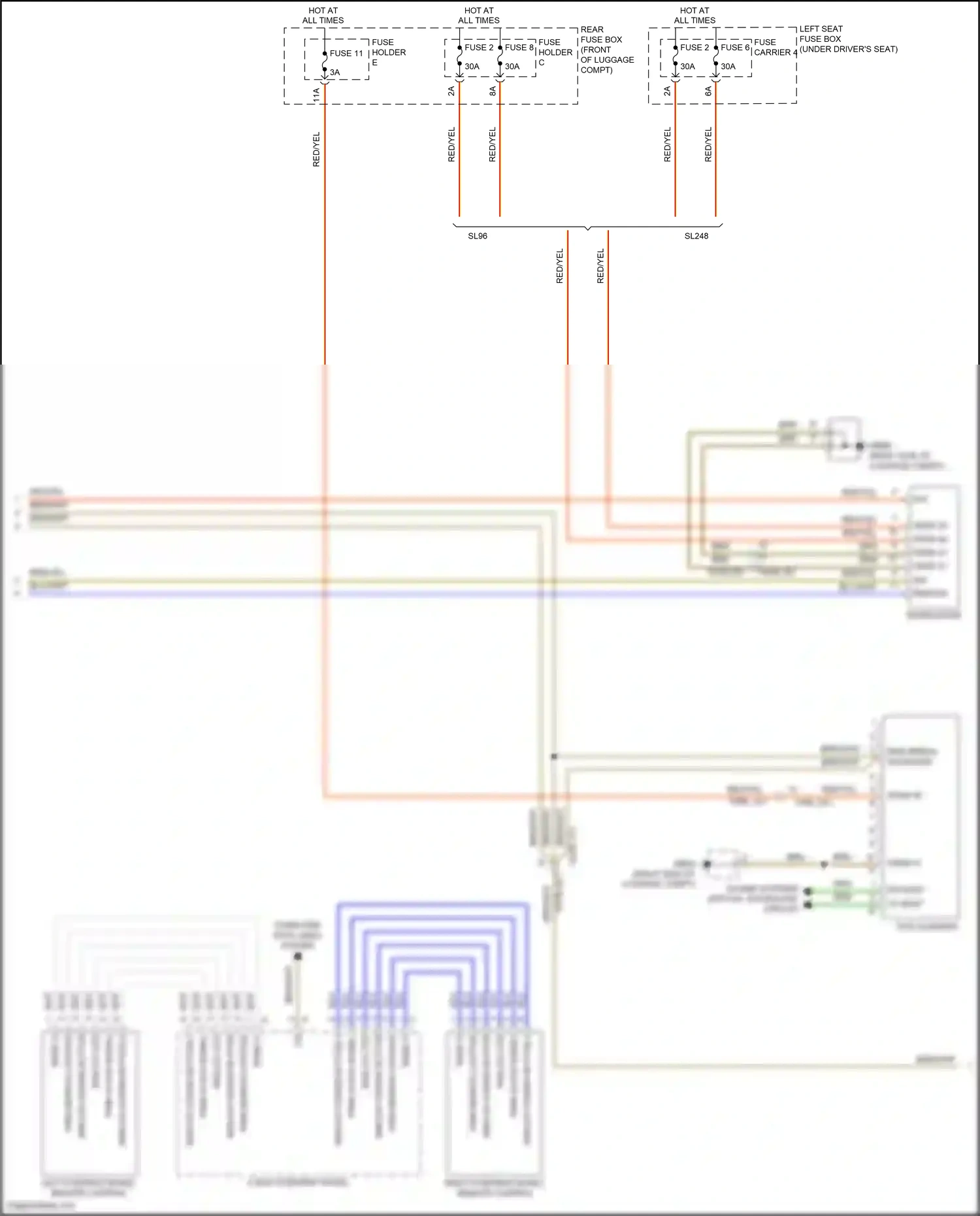 Wiring diagram fuse holder e for Porsche Panamera 4 971 (2016-2020) (6 of 14)