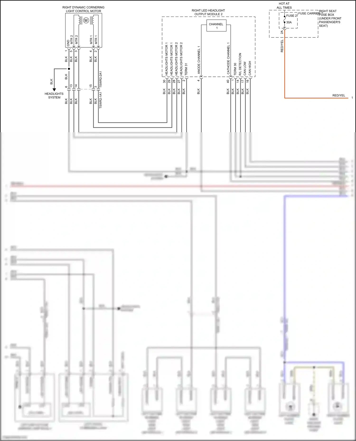 Wiring diagram led a for Porsche Panamera 4 971 (2016-2020) (2 of 9)