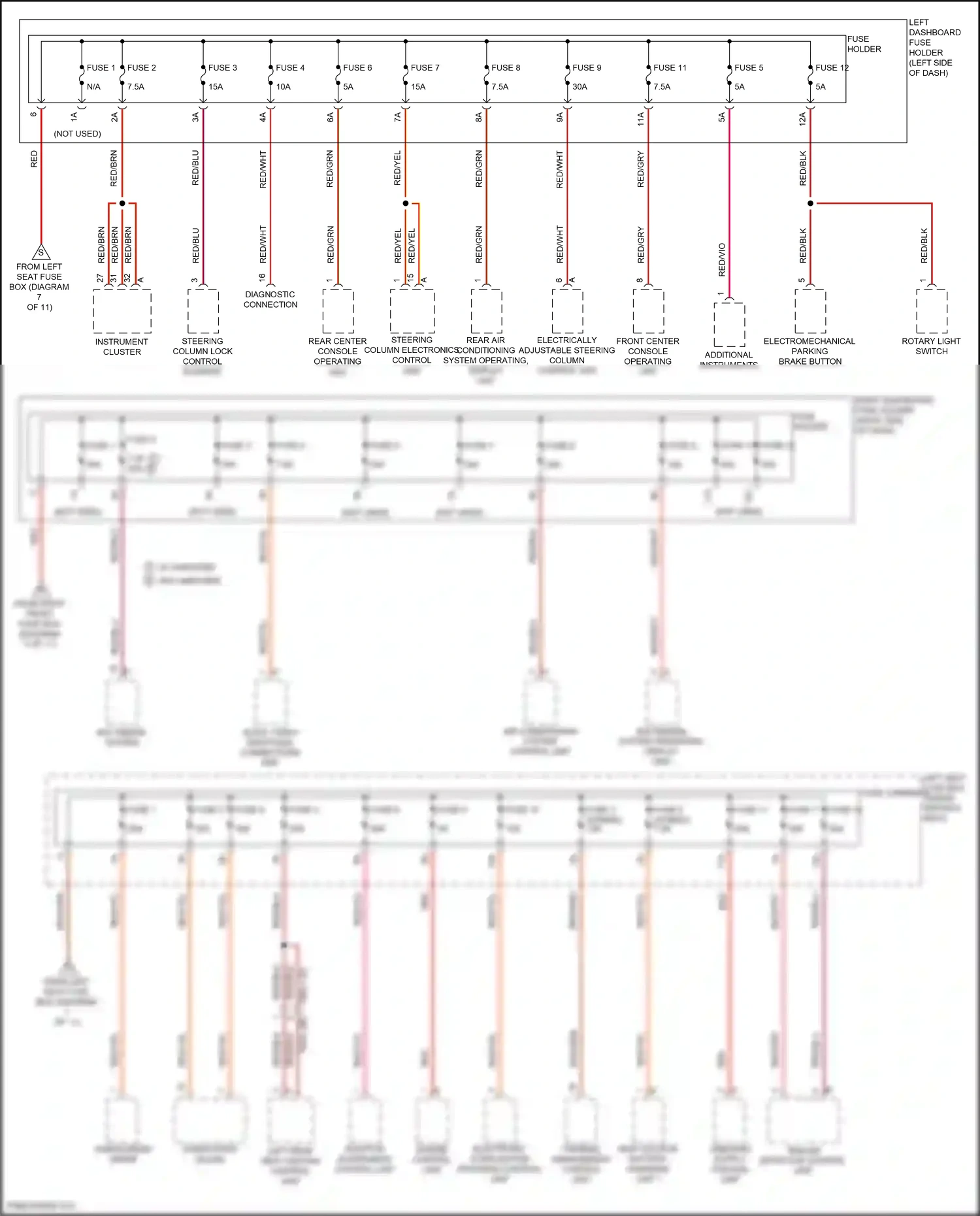 Wiring diagram multimedia system operating, display unit for Porsche Panamera 4 971 (2016-2020) (7 of 9)
