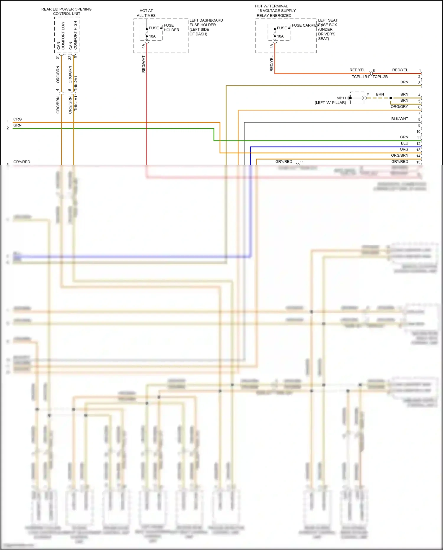 Wiring diagram onboard supply control unit 2 for Porsche Panamera 4 971 (2016-2020) (2 of 26)