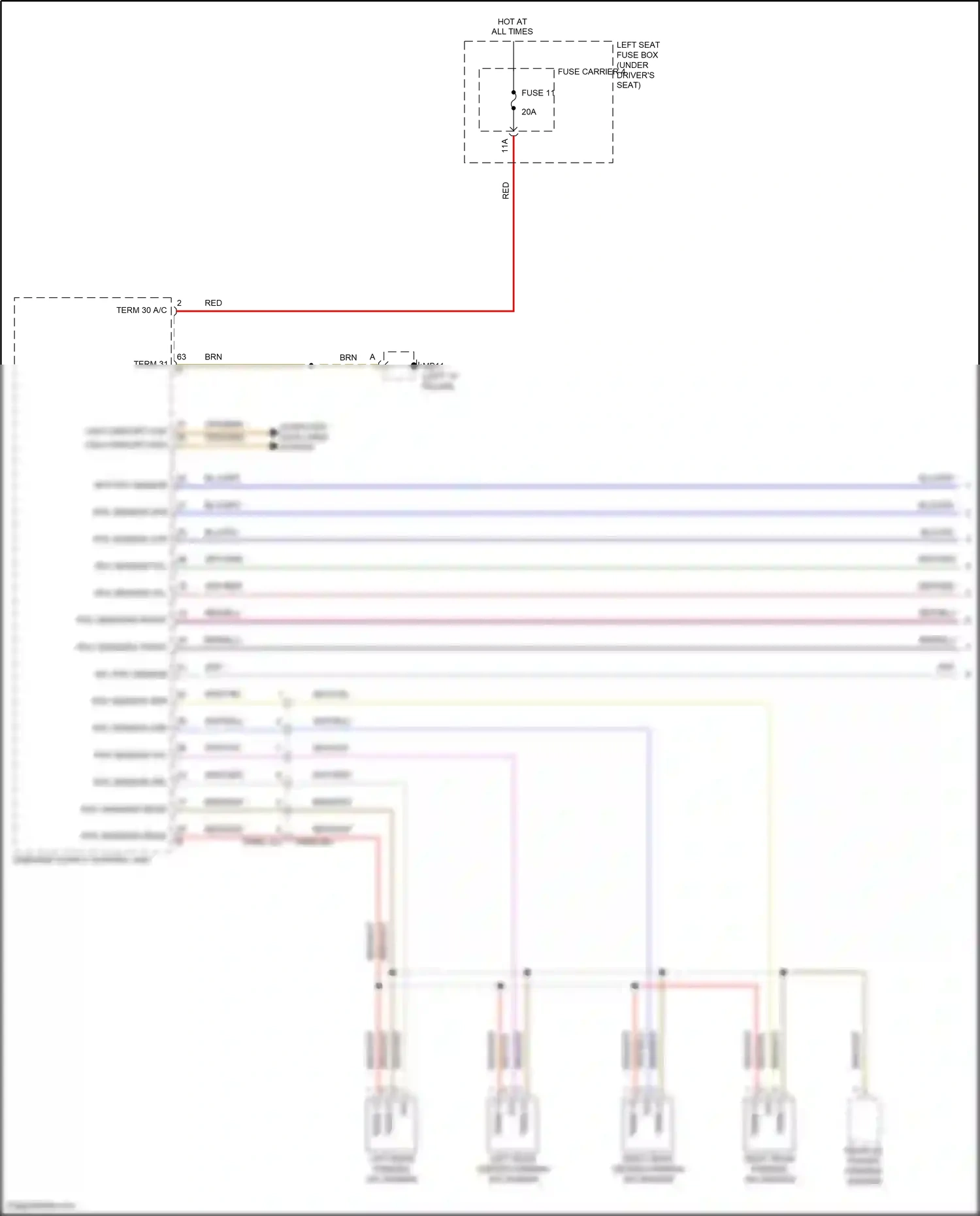 Wiring diagram pdc sensor orr for Porsche Panamera 4 971 (2016-2020) (1 of 1)