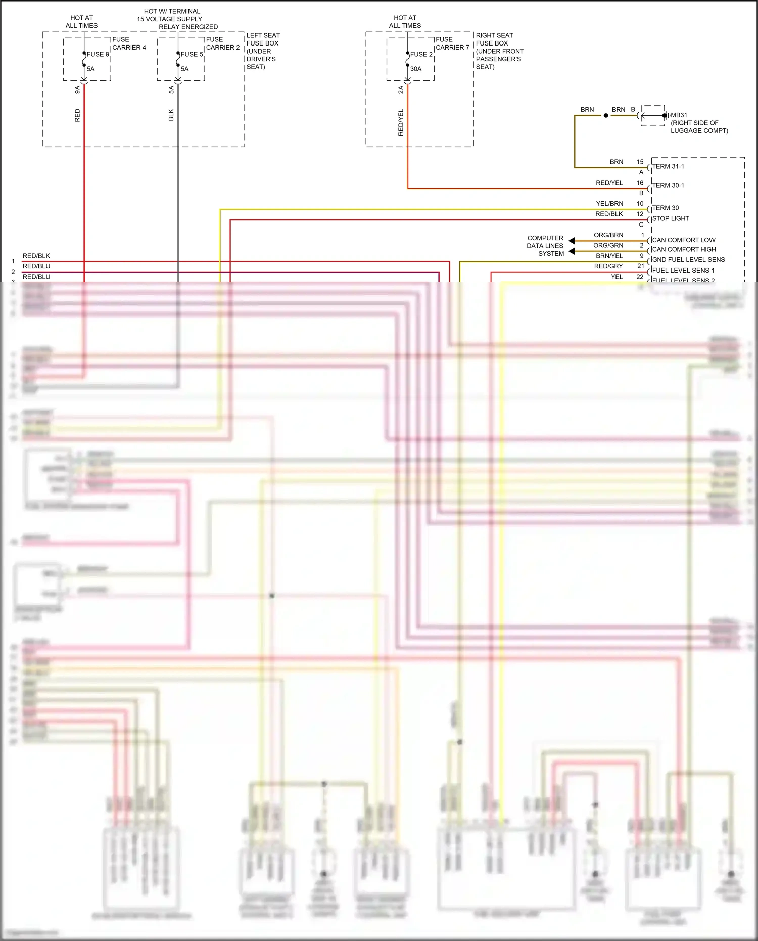 Wiring diagram phase u for Porsche Panamera 4 971 (2016-2020) (5 of 7)