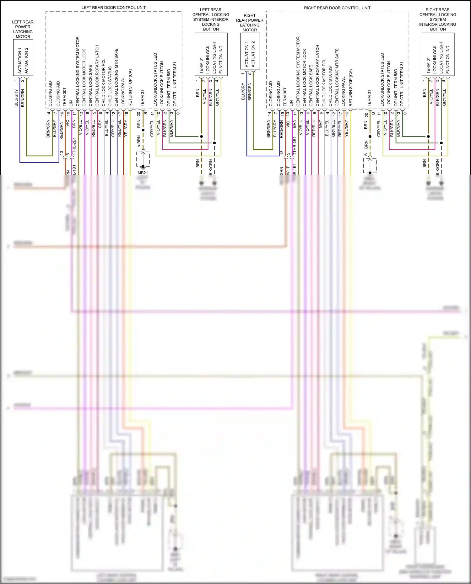 Wiring diagram save motor for Porsche Panamera 4 971 (2016-2020) (2 of 4)
