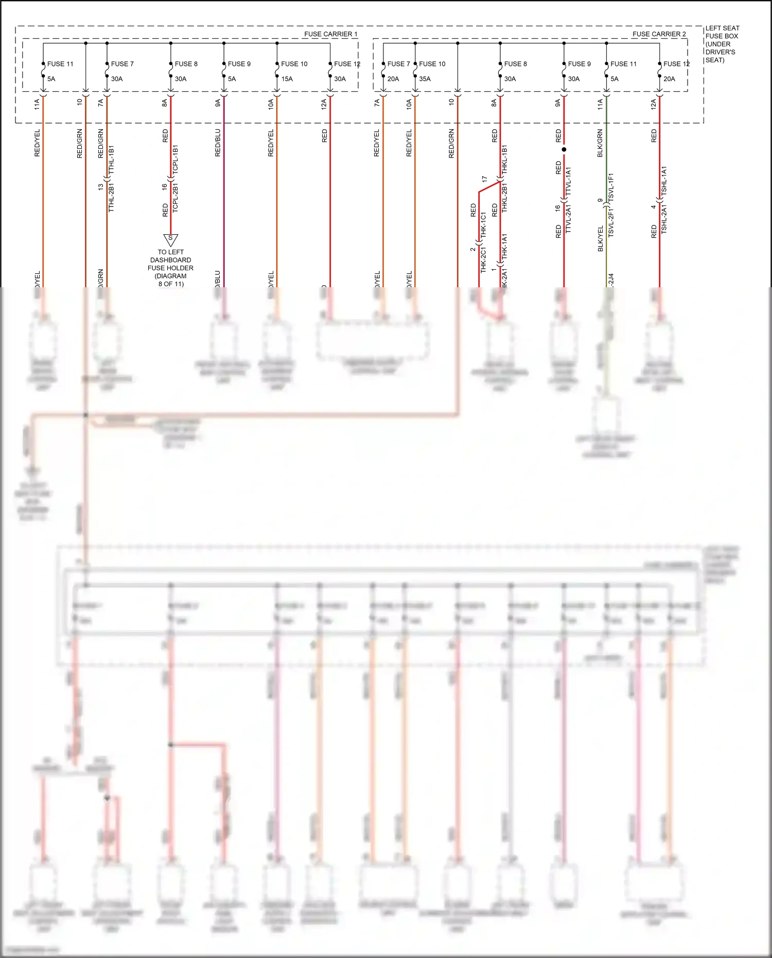 Wiring diagram w/ memory for Porsche Panamera 4 971 (2016-2020) (2 of 2)