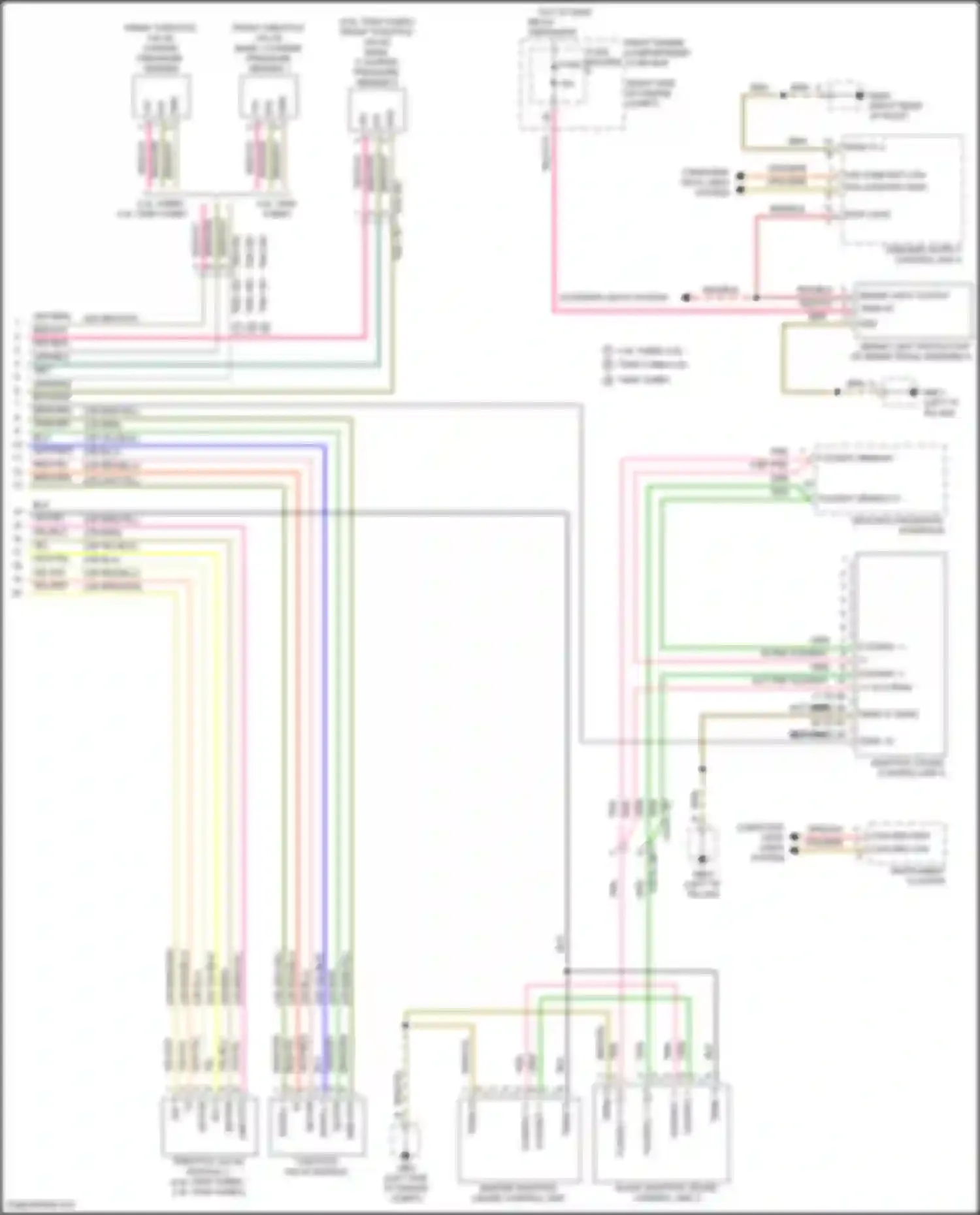 Wiring diagram adaptive cruise control unit 3 for Porsche Panamera 4S 971 (2016-2020) (2 of 4)