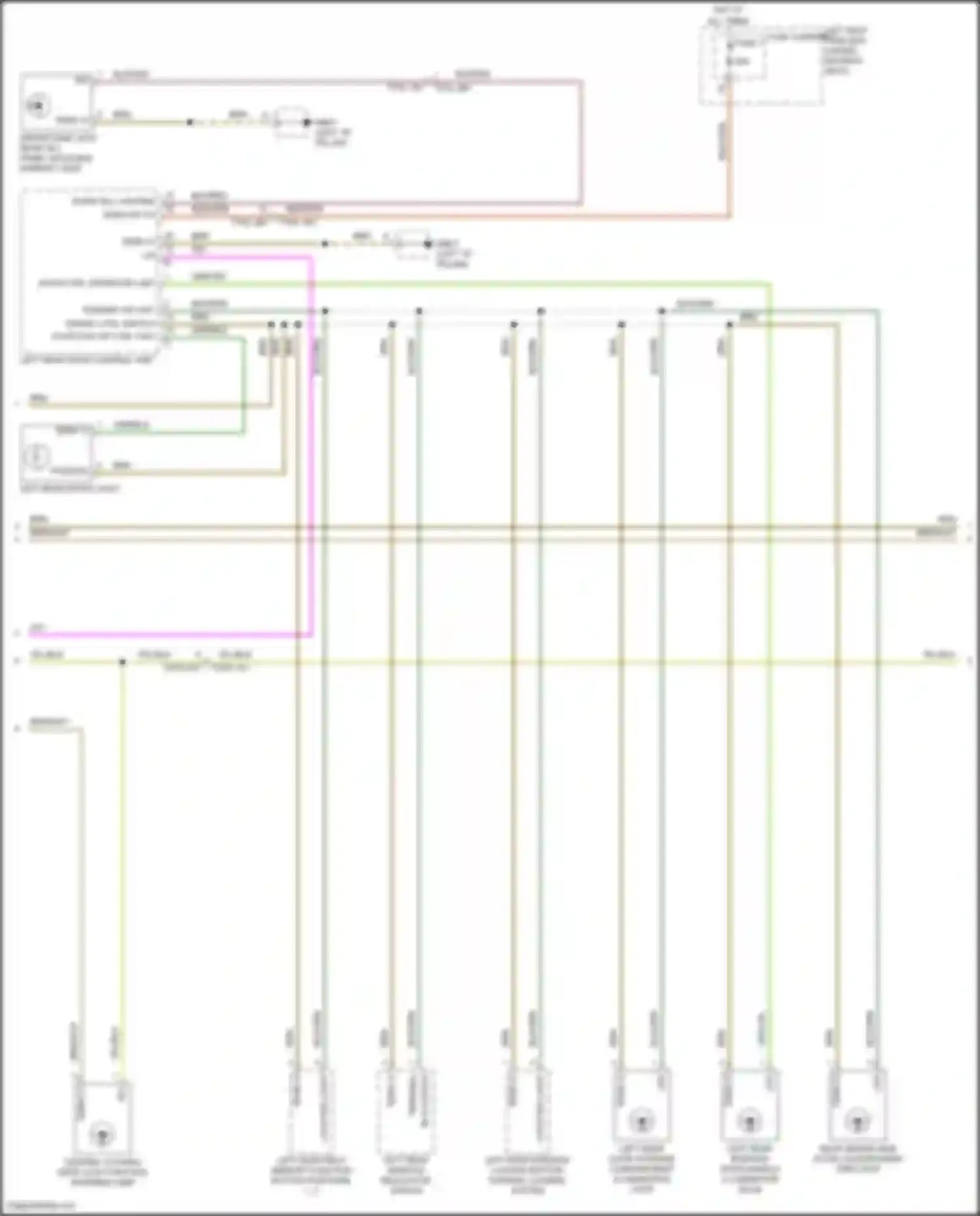 Wiring diagram door ctrl operator unit for Porsche Panamera 4S 971 (2016-2020) (1 of 2)
