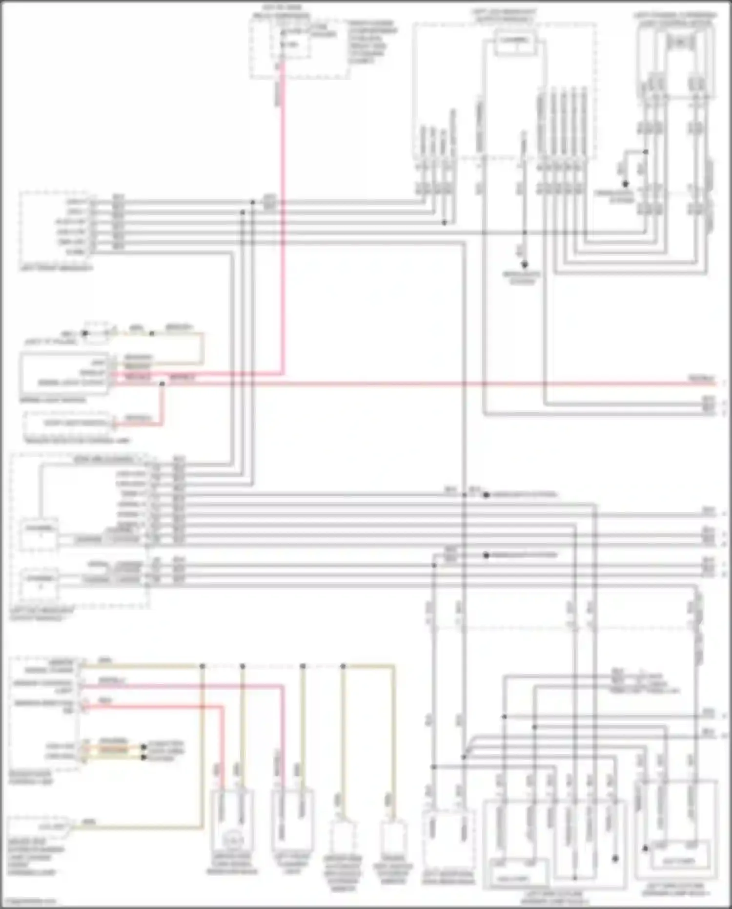 Wiring diagram driver side turn signal repeater bulb for Porsche Panamera 4S 971 (2016-2020) (1 of 2)