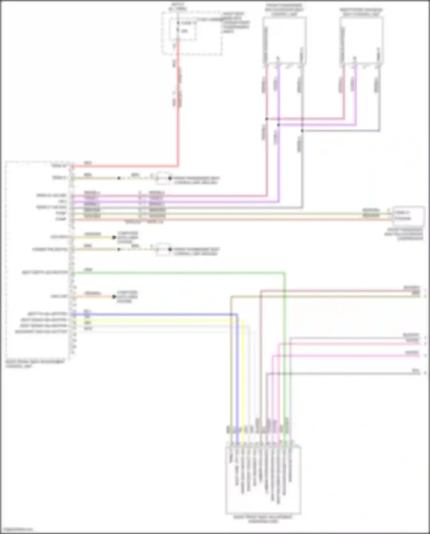 Wiring diagram front passenger seat multicontour compressor for Porsche Panamera 4S 971 (2016-2020) (1 of 1)
