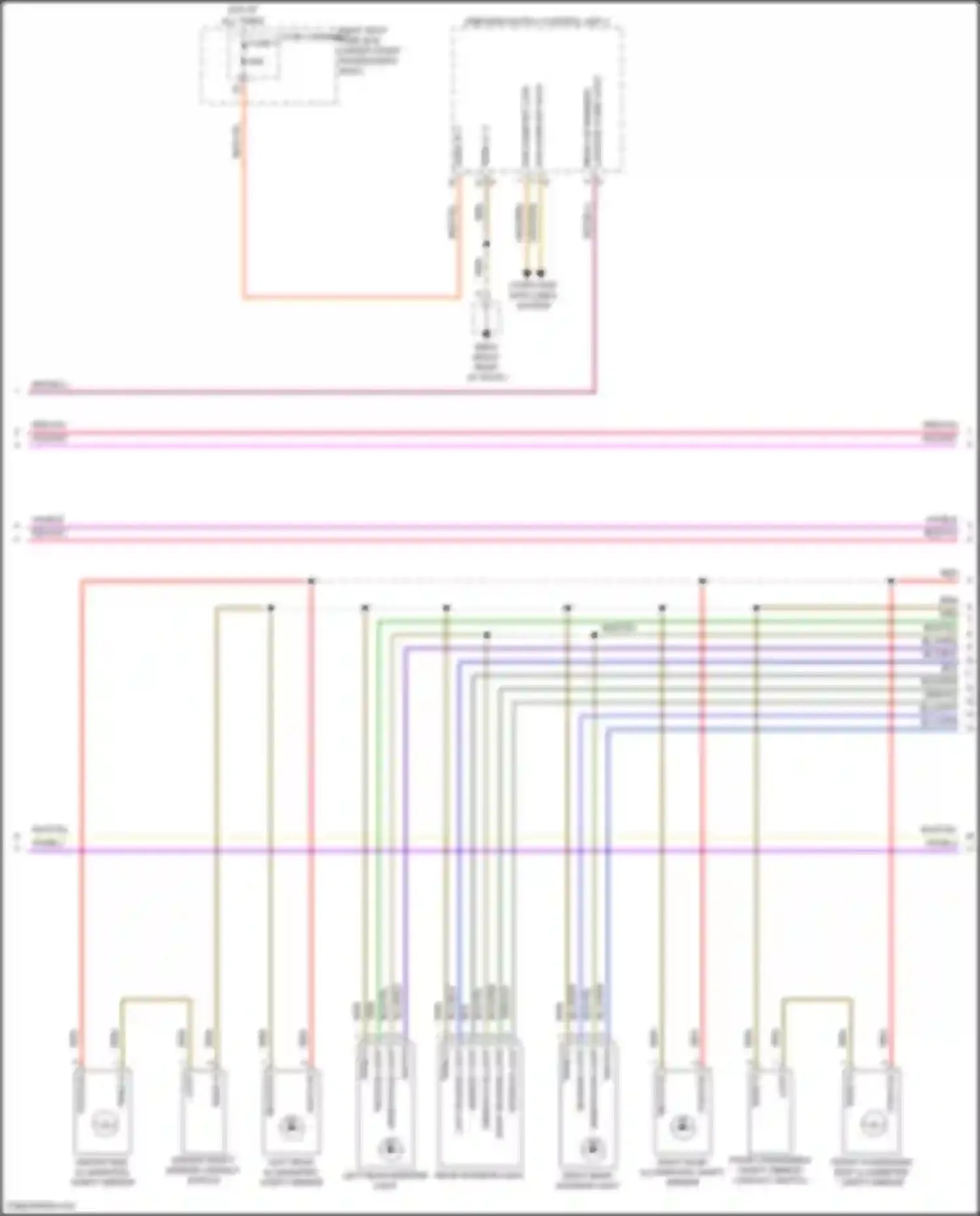 Wiring diagram front passenger side illuminated vanity mirror for Porsche Panamera 4S 971 (2016-2020) (1 of 1)