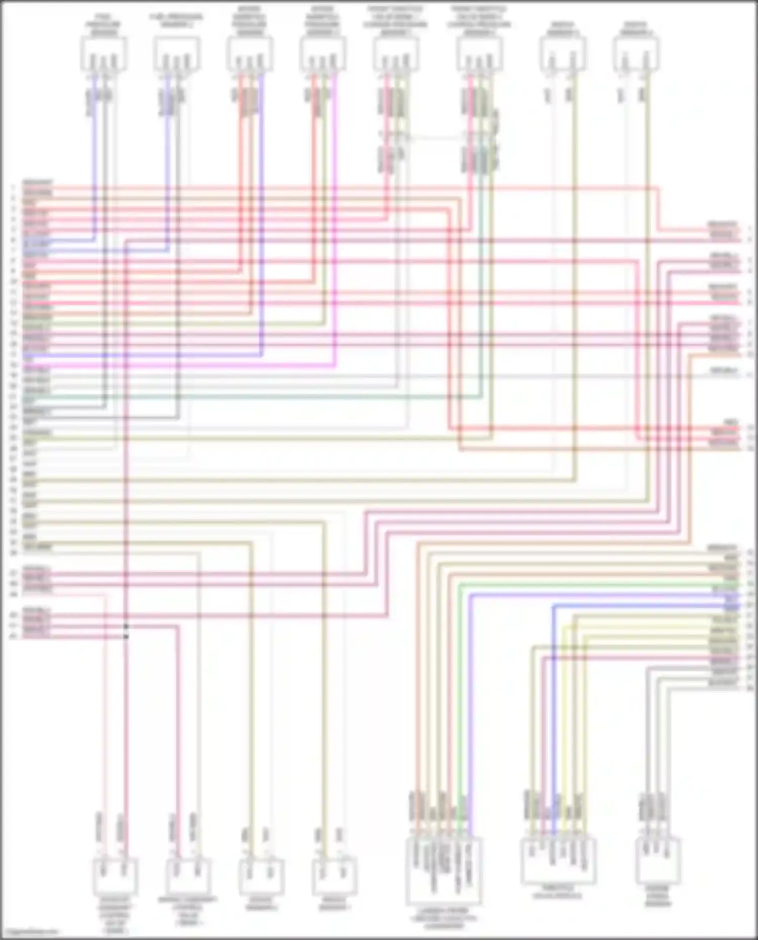 Wiring diagram knock sensor 3 for Porsche Panamera 4S 971 (2016-2020) (1 of 2)
