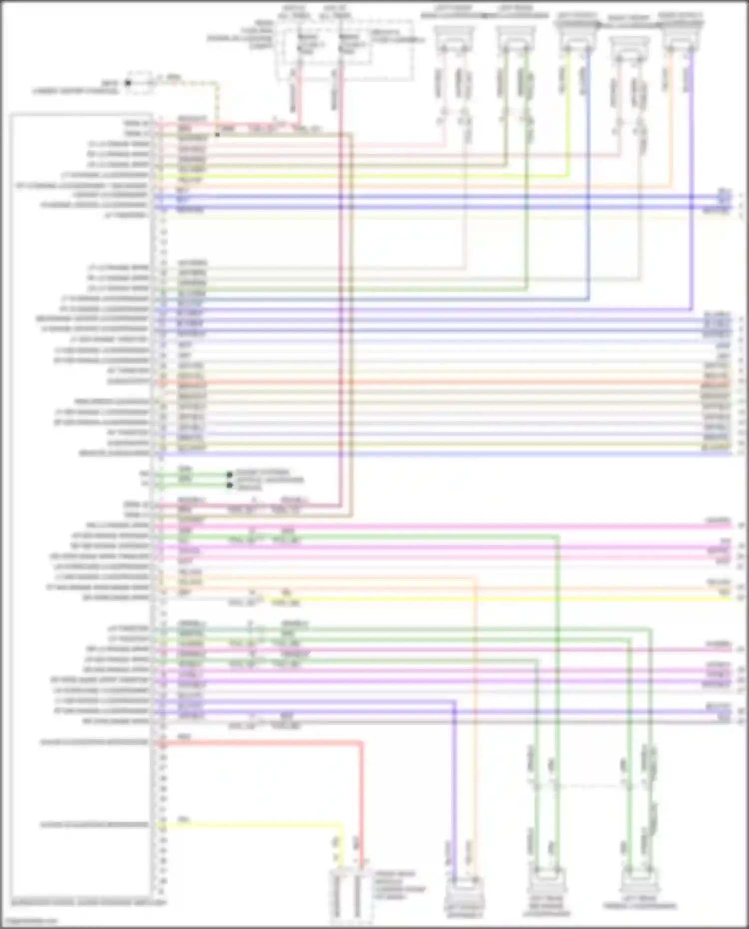 Wiring diagram left effect loudspeaker for Porsche Panamera 4S 971 (2016-2020) (2 of 4)