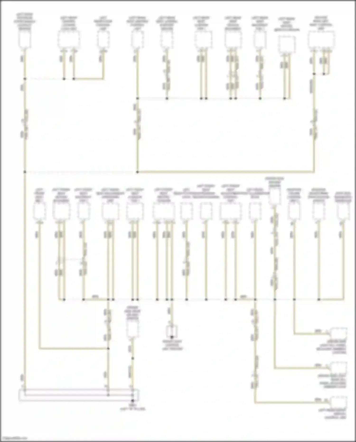 Wiring diagram left front seat heated backrest for Porsche Panamera 4S 971 (2016-2020) (2 of 2)