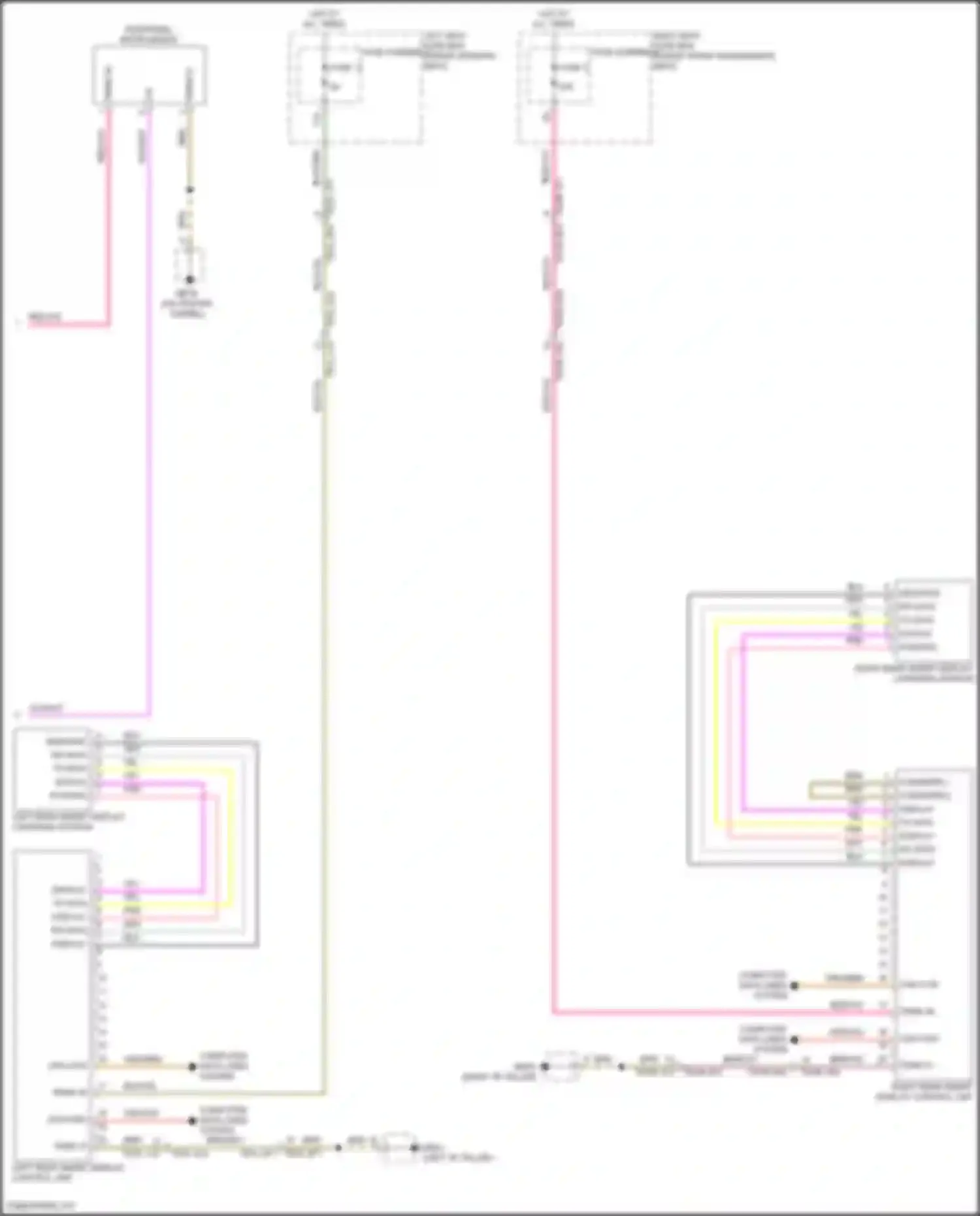 Wiring diagram left rear smart display control unit for Porsche Panamera 4S 971 (2016-2020) (2 of 3)