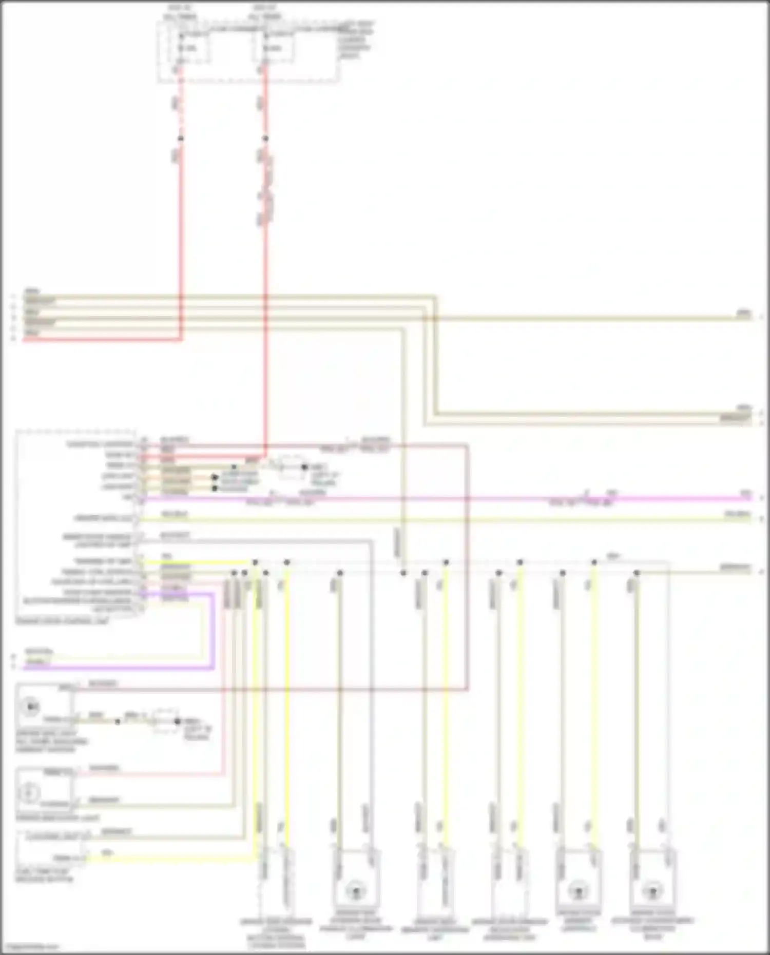 Wiring diagram pass comp sensor button interior surveillance led button for Porsche Panamera 4S 971 (2016-2020) (1 of 1)