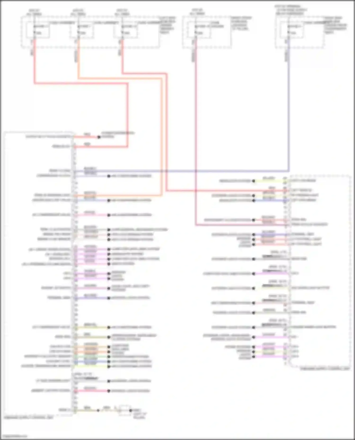 Wiring diagram rf parking light for Porsche Panamera 4S 971 (2016-2020) (1 of 2)