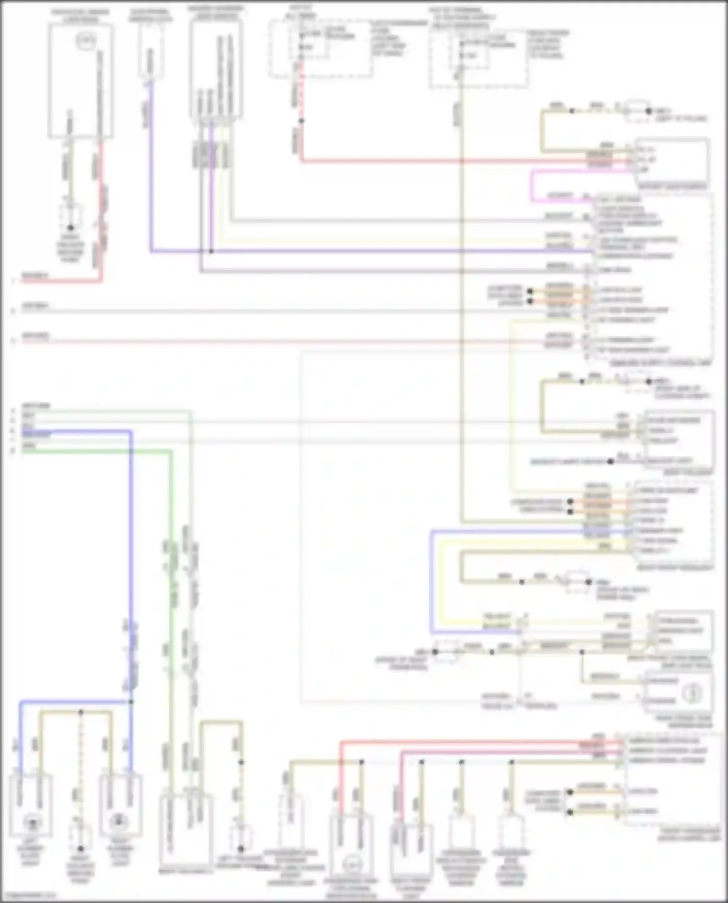 Wiring diagram rf side marker light for Porsche Panamera 4S 971 (2016-2020) (2 of 2)