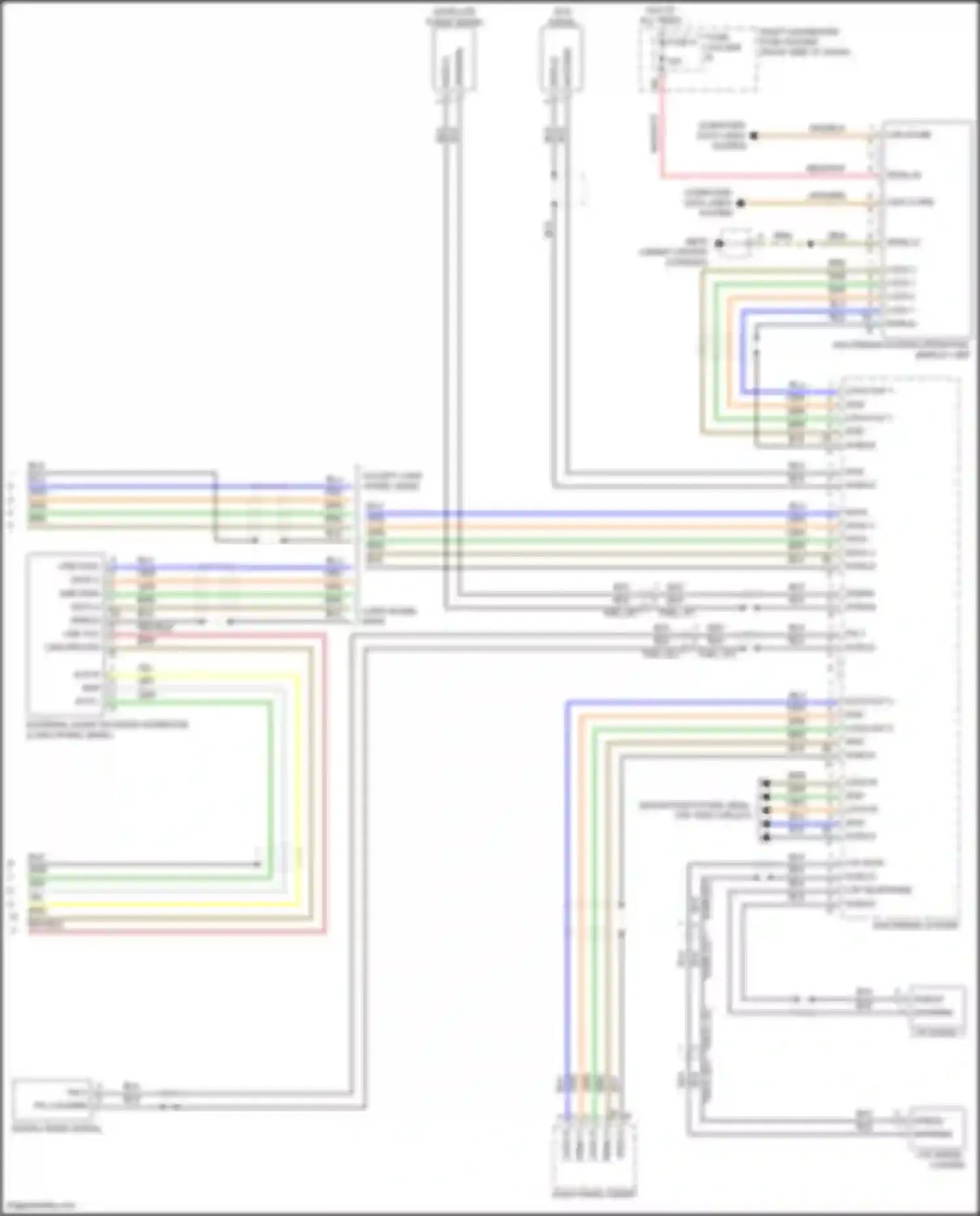 Wiring diagram right dashboard fuse holder for Porsche Panamera 4S 971 (2016-2020) (3 of 20)