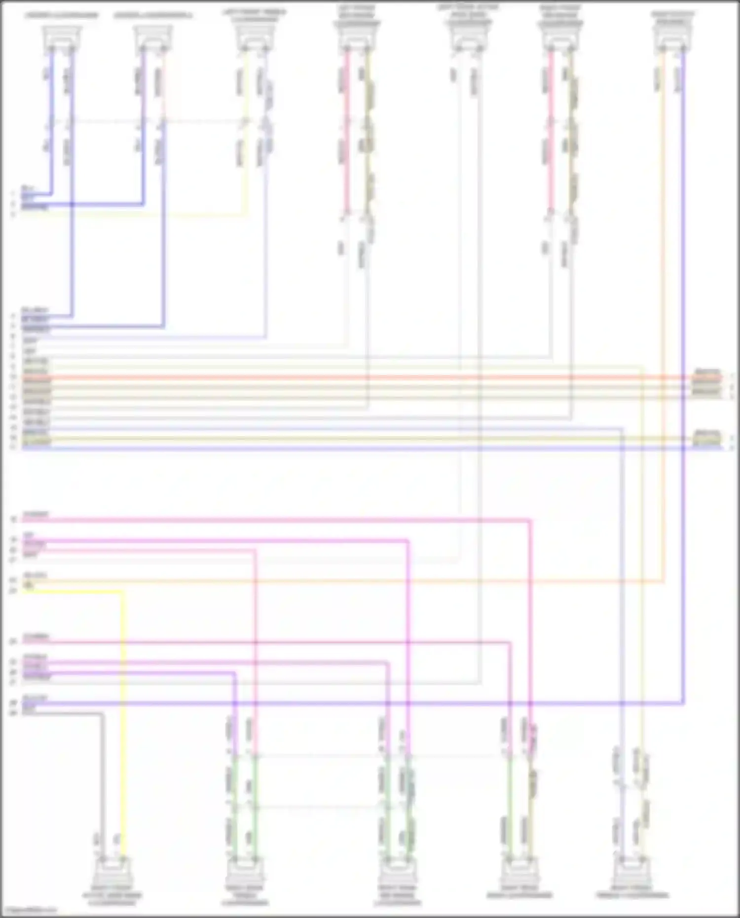 Wiring diagram right front active wide band loudspeaker for Porsche Panamera 4S 971 (2016-2020) (1 of 2)