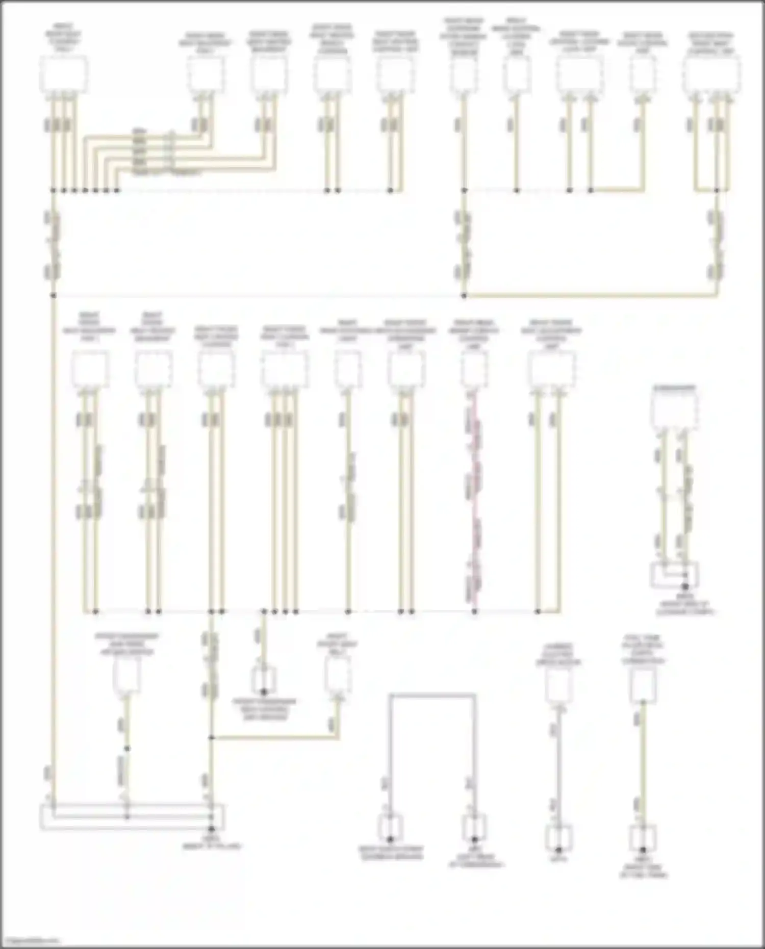 Wiring diagram right front seat adjustment control unit for Porsche Panamera 4S 971 (2016-2020) (1 of 4)