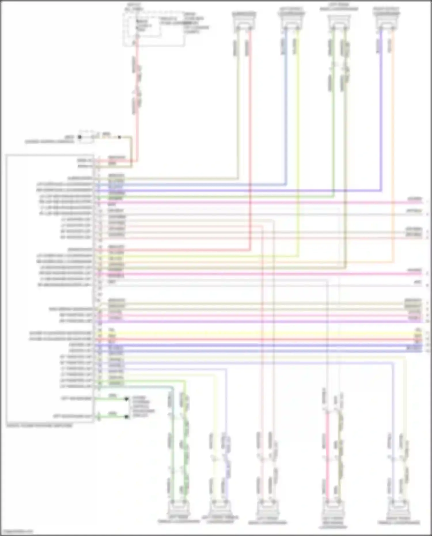 Wiring diagram right front treble loudspeaker for Porsche Panamera 4S 971 (2016-2020) (3 of 6)