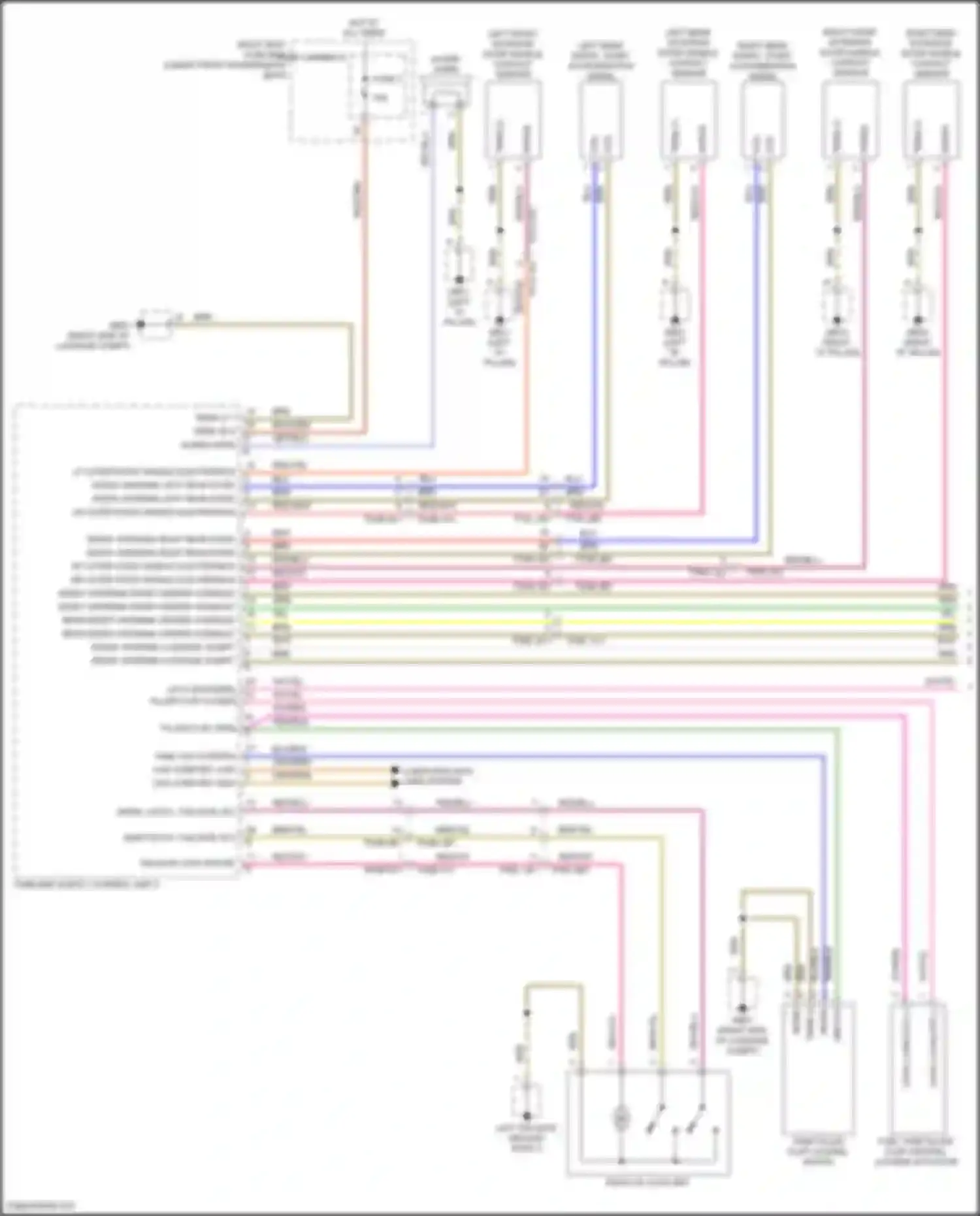 Wiring diagram rr outer door handle electronics for Porsche Panamera 4S 971 (2016-2020) (1 of 3)