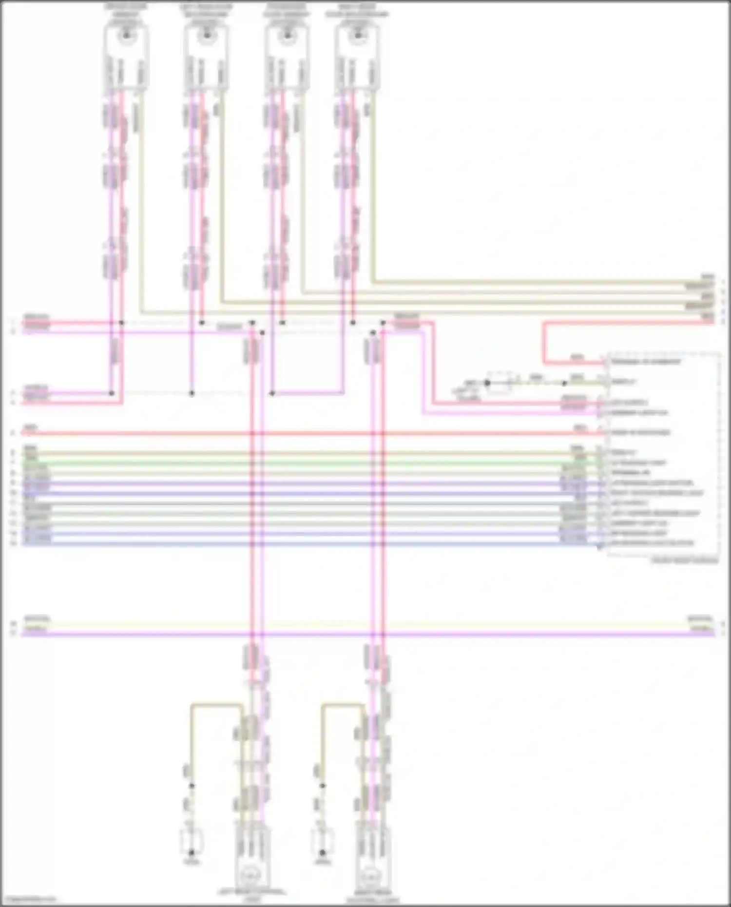 Wiring diagram rr reading light button for Porsche Panamera 4S 971 (2016-2020) (1 of 2)