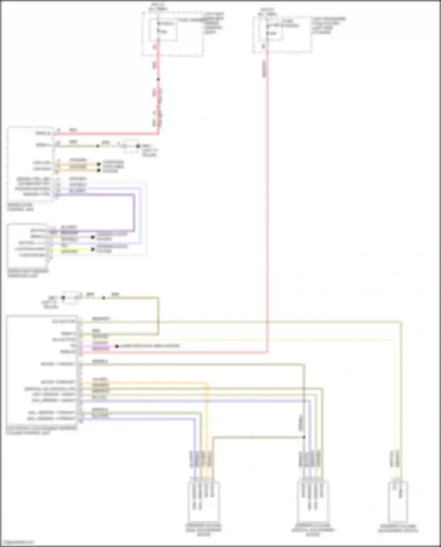 Wiring diagram steering column adjustment switch for Porsche Panamera 4S 971 (2016-2020) (2 of 2)