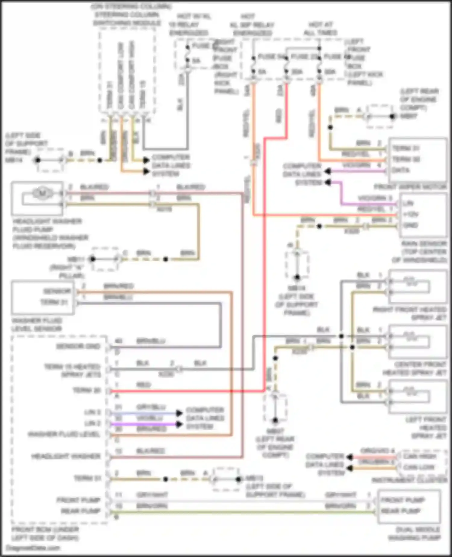 Wiring diagram blk/red for Porsche Panamera GTS 970 facelift (2013-2016) (6 of 53)