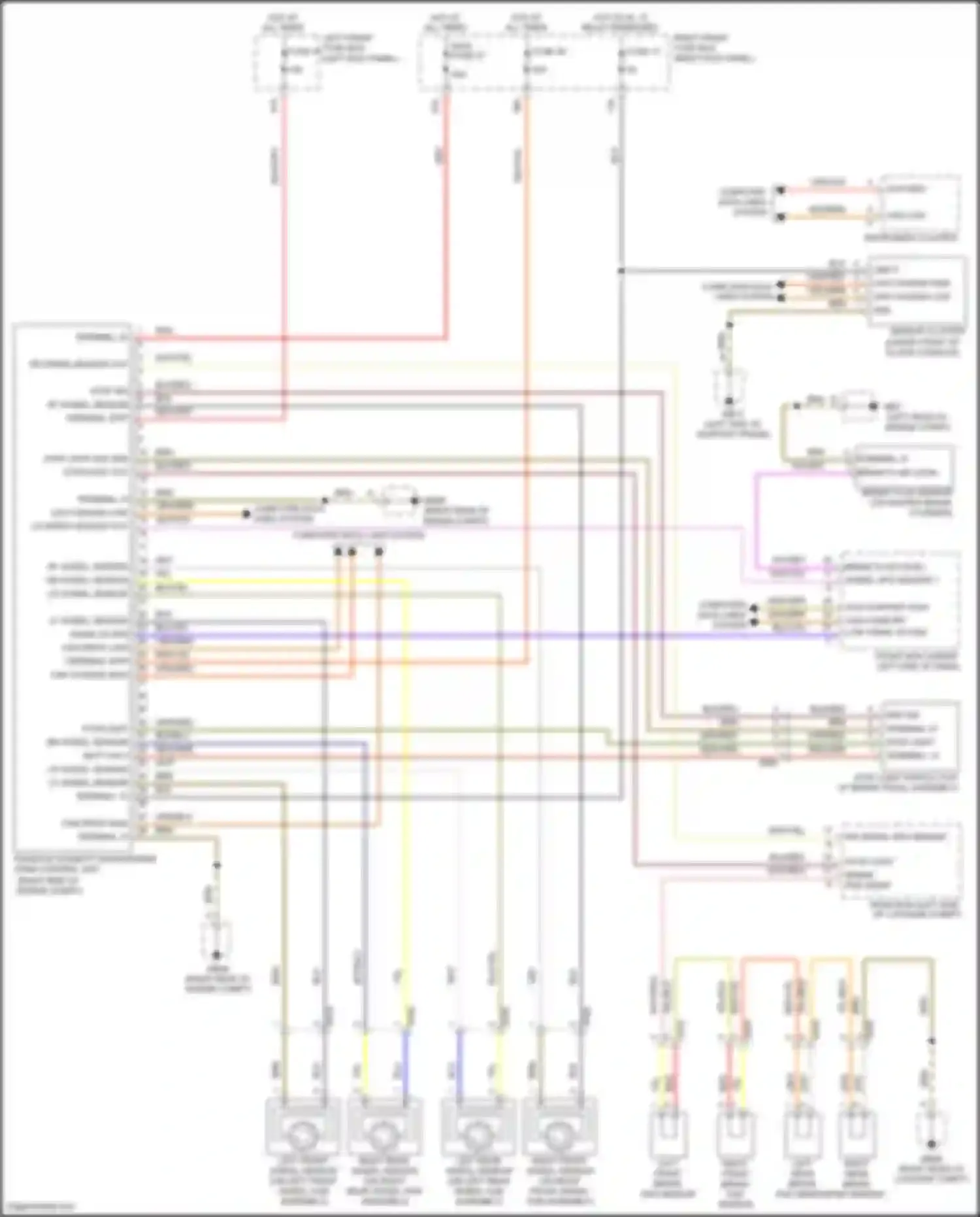 Wiring diagram brake fluid sensor for Porsche Panamera GTS 970 facelift (2013-2016) (1 of 3)