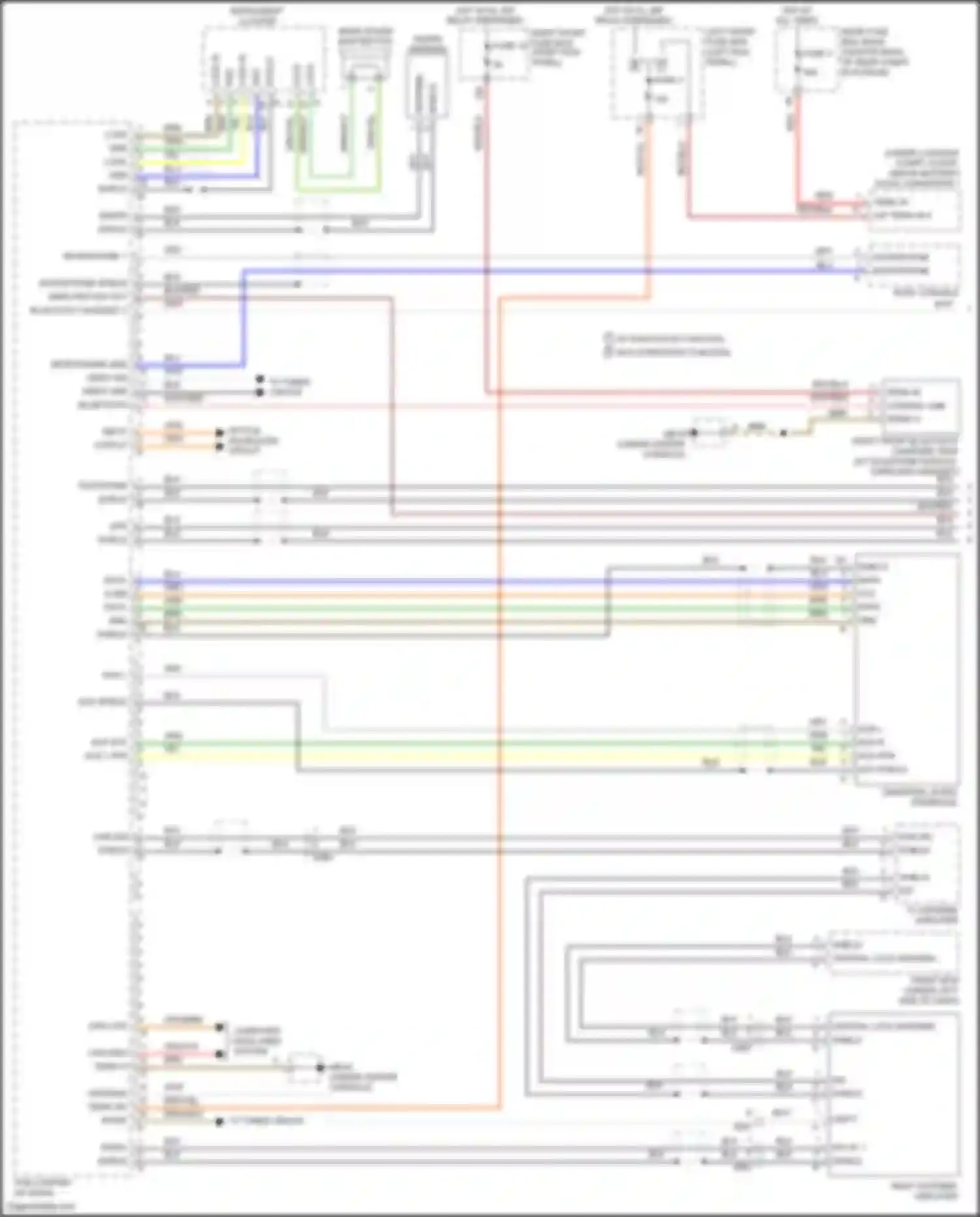 Wiring diagram left front fuse box for Porsche Panamera GTS 970 facelift (2013-2016) (52 of 75)