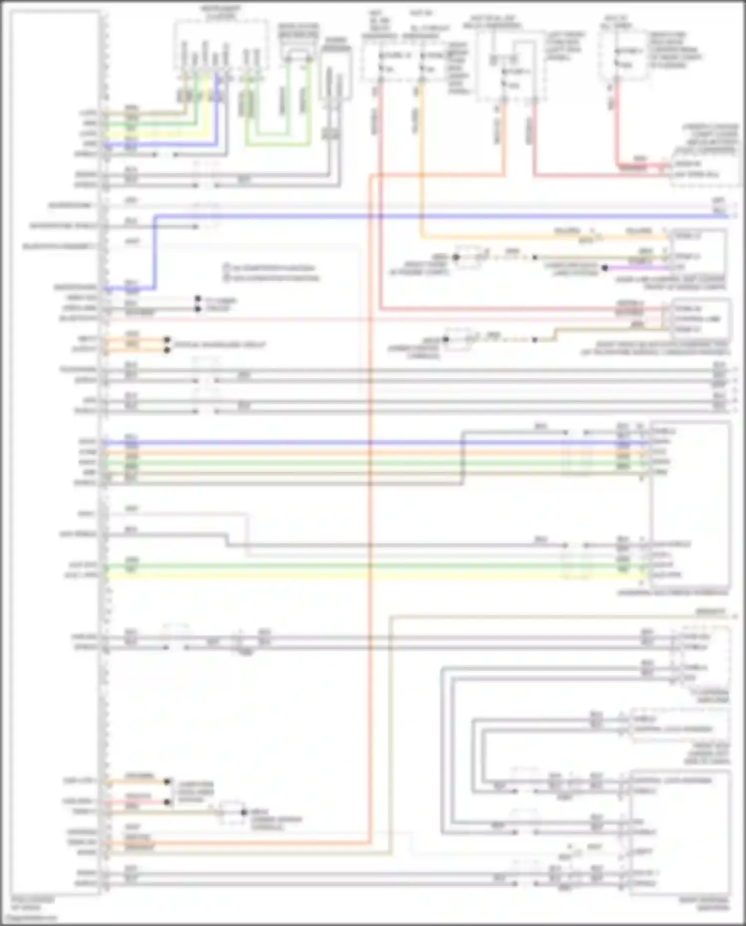Wiring diagram left front fuse box for Porsche Panamera GTS 970 facelift (2013-2016) (53 of 75)