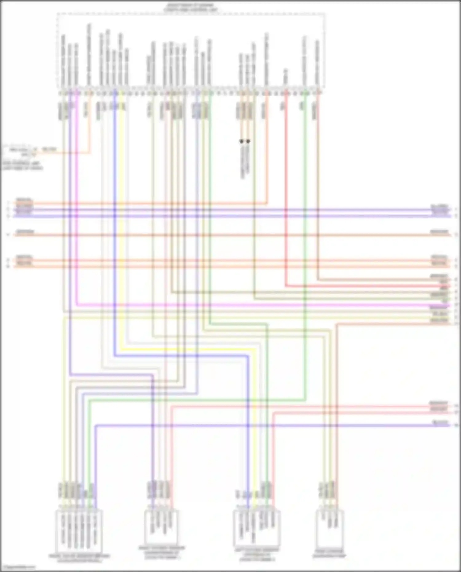 Wiring diagram left oxygen sensor upstream of catalytic bank 2 for Porsche Panamera GTS 970 facelift (2013-2016) (1 of 4)