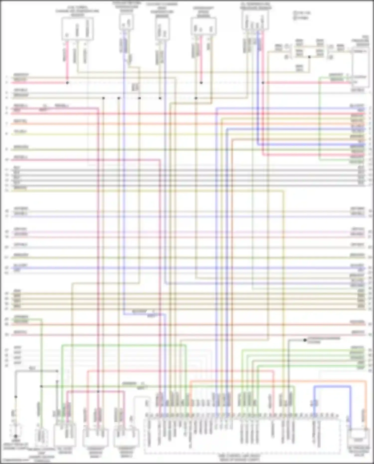 Wiring diagram oil temperature, pressure sensor for Porsche Panamera GTS 970 facelift (2013-2016) (2 of 3)