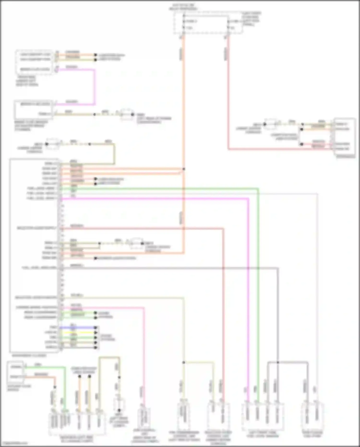 Wiring diagram rear loudspeaker - for Porsche Panamera GTS 970 facelift (2013-2016) (1 of 1)