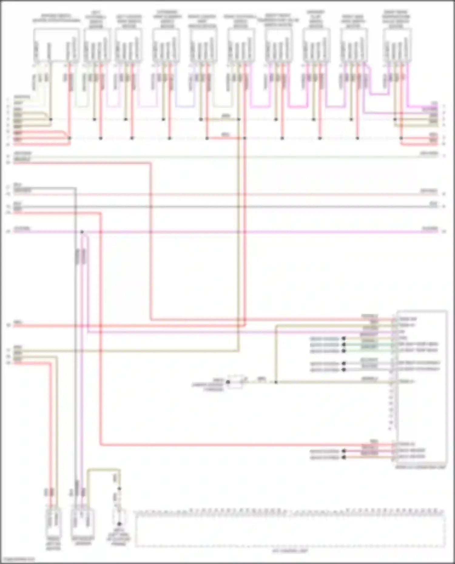 Wiring diagram right side vent servo motor for Porsche Panamera GTS 970 facelift (2013-2016) (1 of 2)