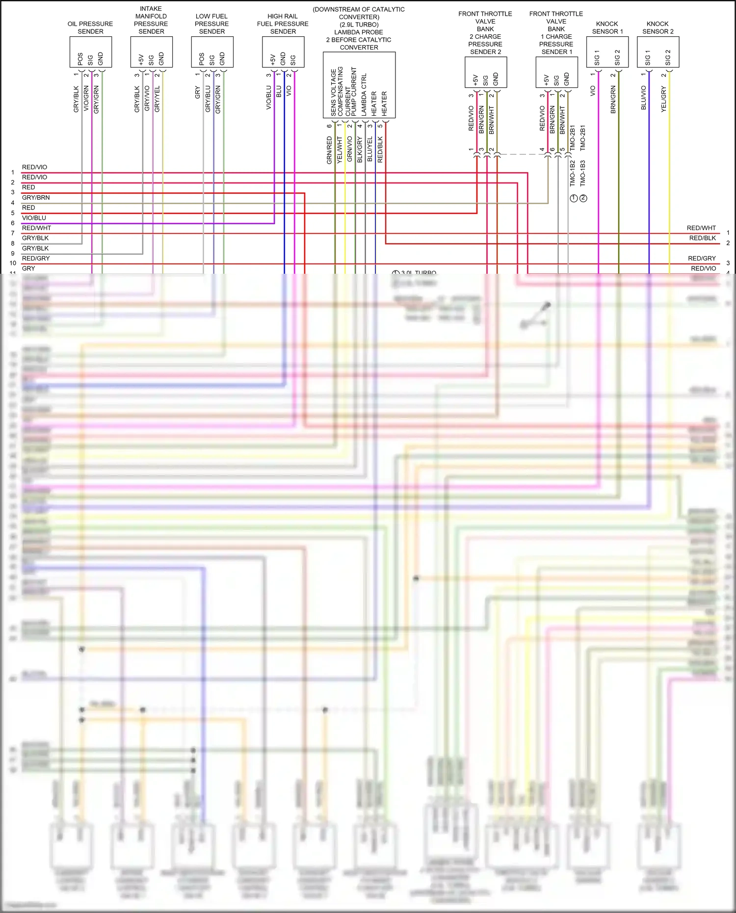 Porsche Panamera GTS 971 facelift (2020-2023) lambda ctrl wiring diagram  (1 of 12)