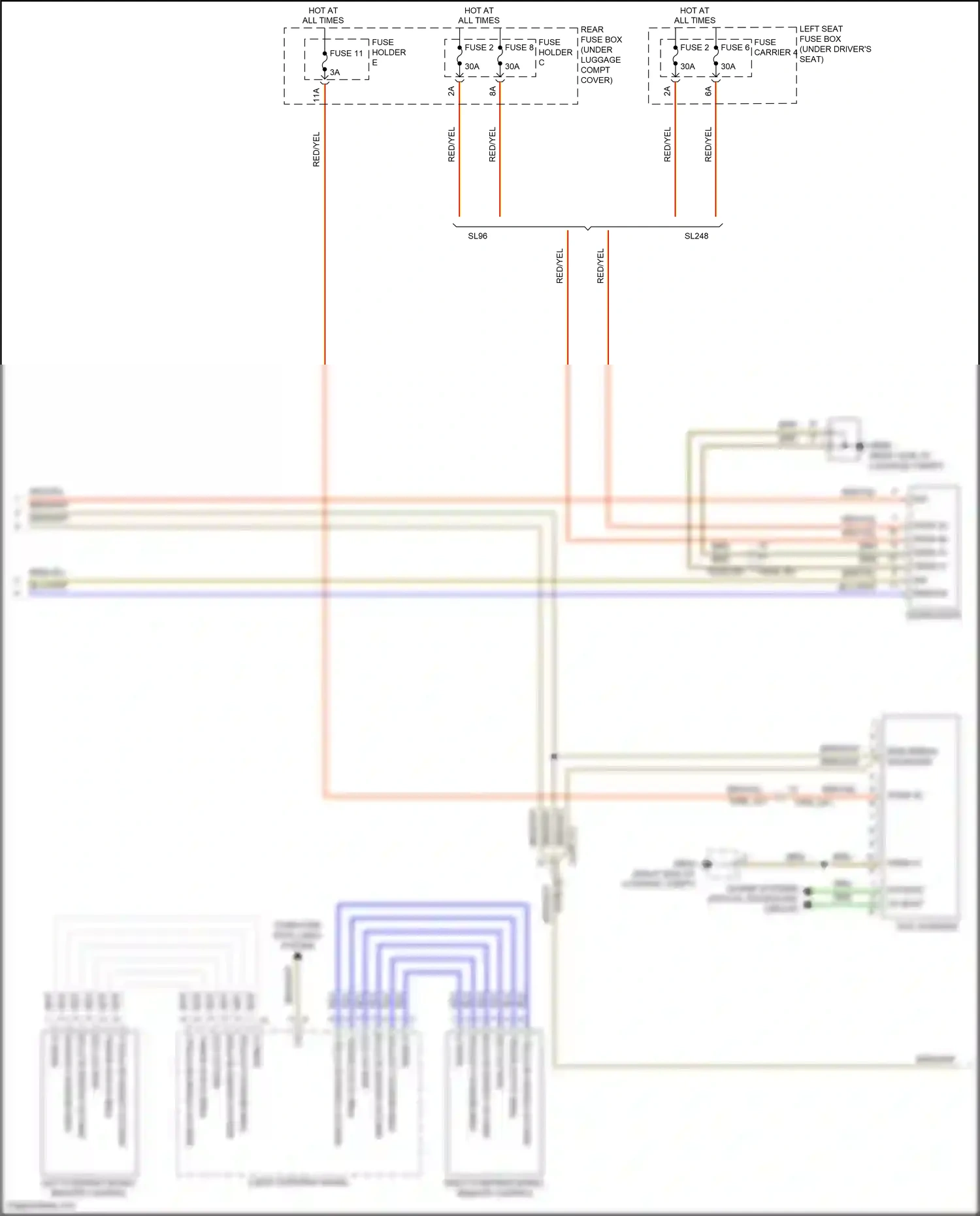 Porsche Panamera GTS 971 (2016-2020) analog coding button wiring diagram  (3 of 5)