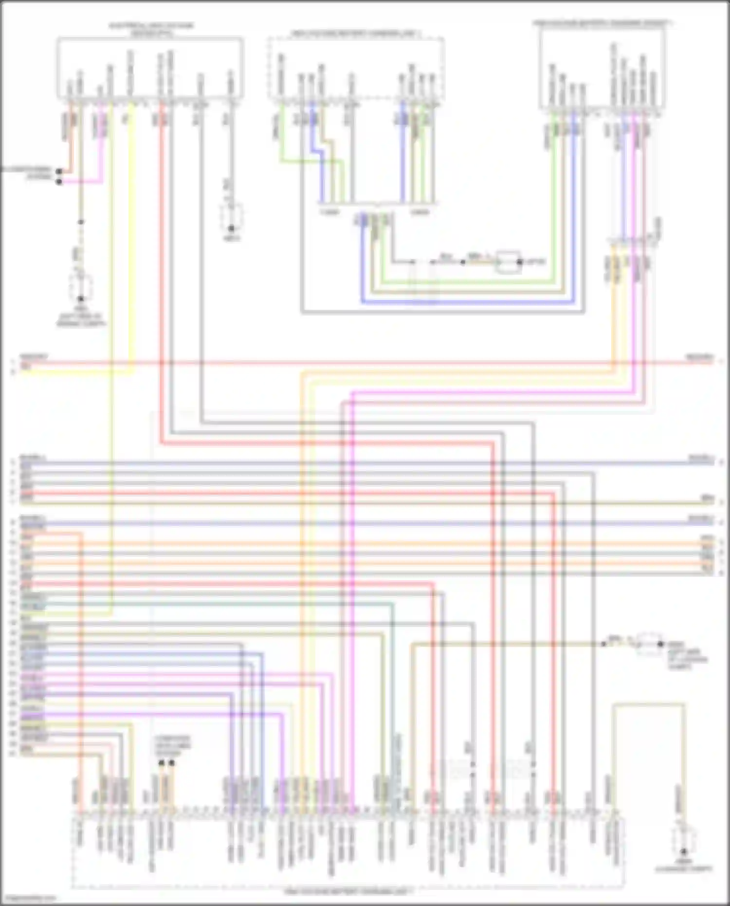 Panamera Turbo S Porsche 971 facelift (2020-2023): Wiring diagram engine performance 2.9l turbo hybrid, hybrid system circuit (3 of 4)