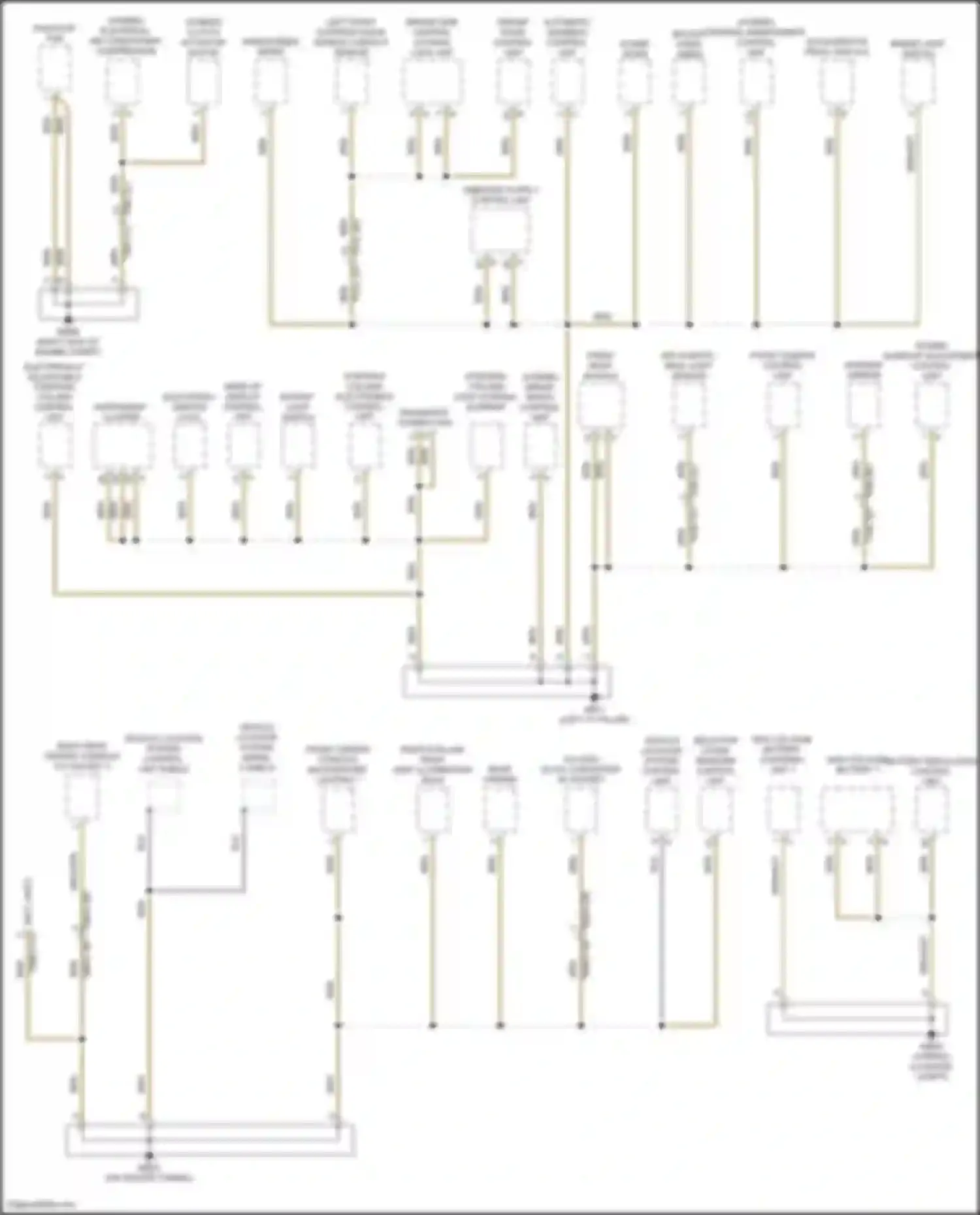 Panamera Turbo S Porsche 971 facelift (2020-2023): Ground distribution circuit (2 of 6)