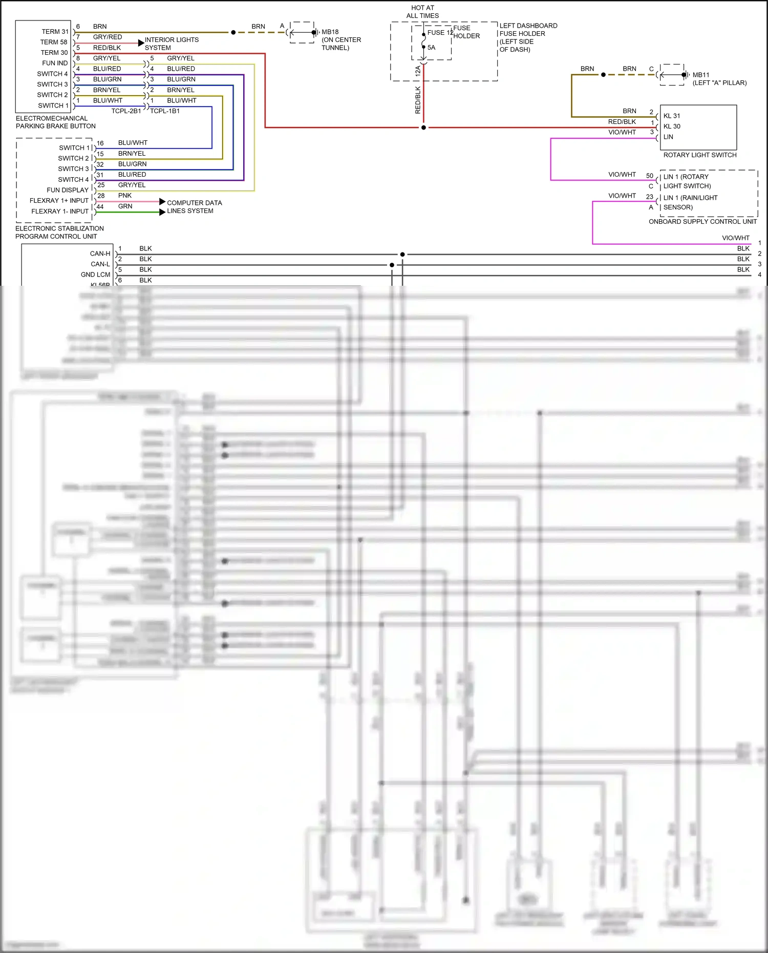 Wiring diagram computer data lines system for Porsche Panamera Turbo S 971 facelift (2020-2023) (35 of 138)