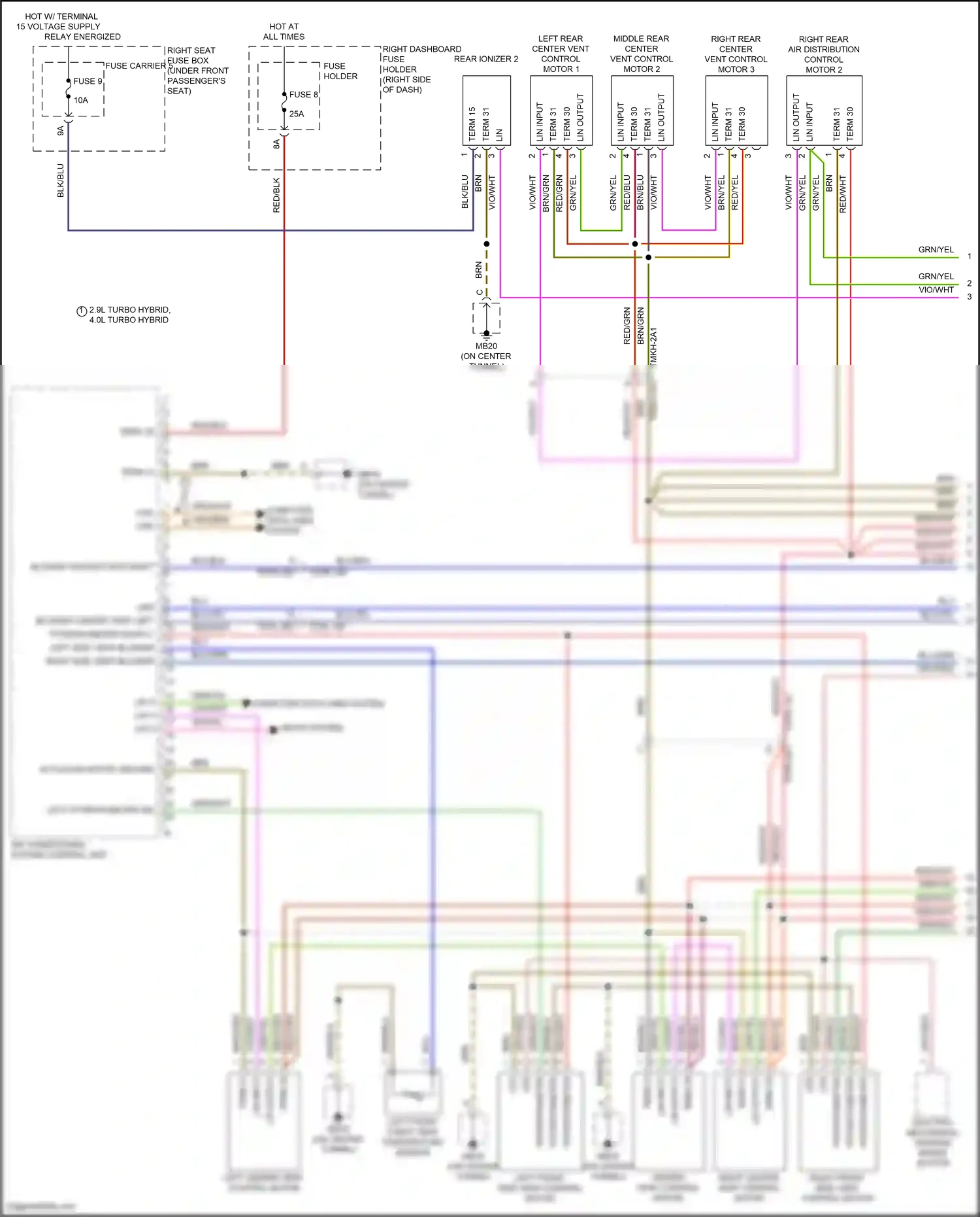 Wiring diagram computer data lines system for Porsche Panamera Turbo S 971 facelift (2020-2023) (91 of 138)