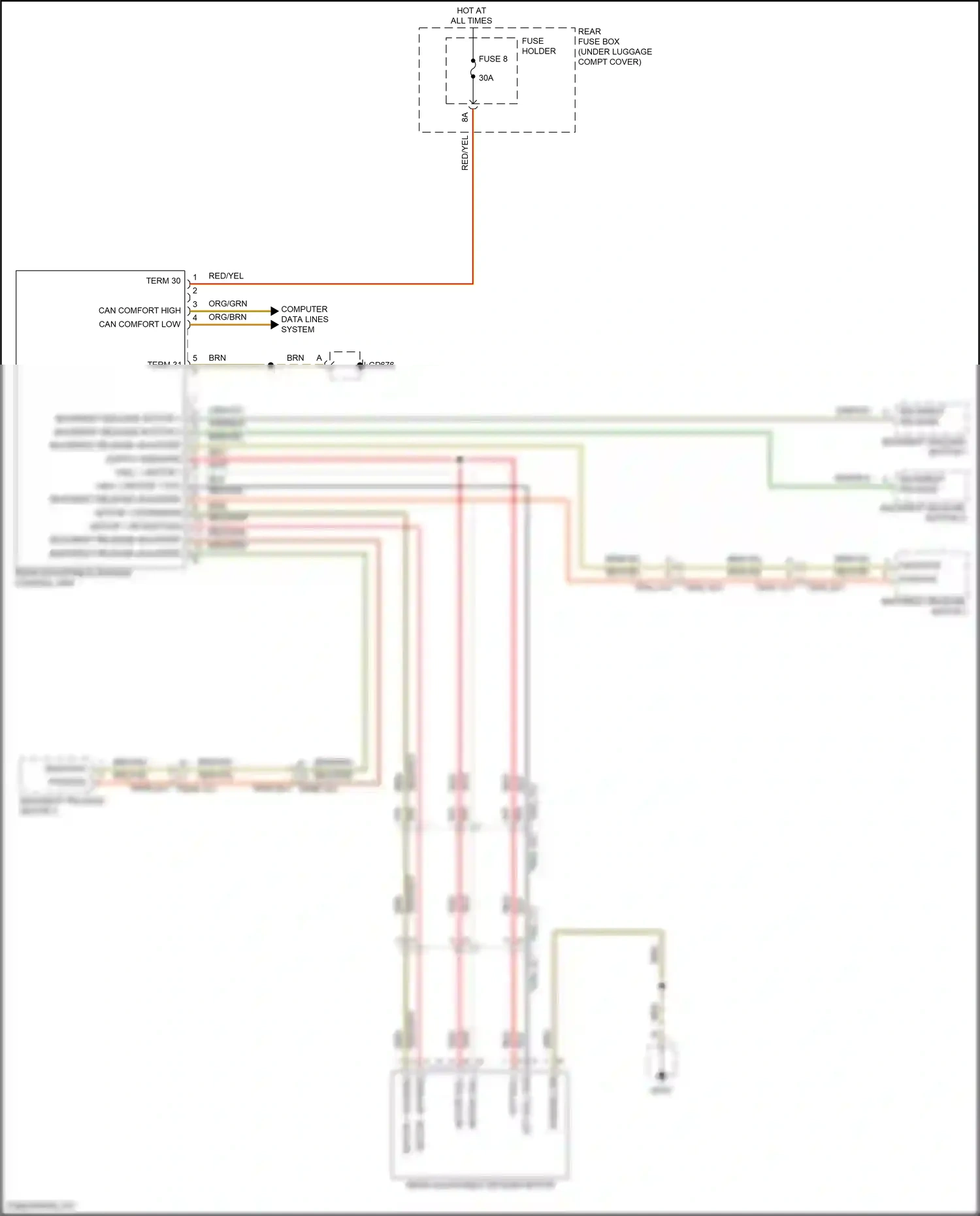 Wiring diagram computer data lines system for Porsche Panamera Turbo S 971 facelift (2020-2023) (81 of 138)