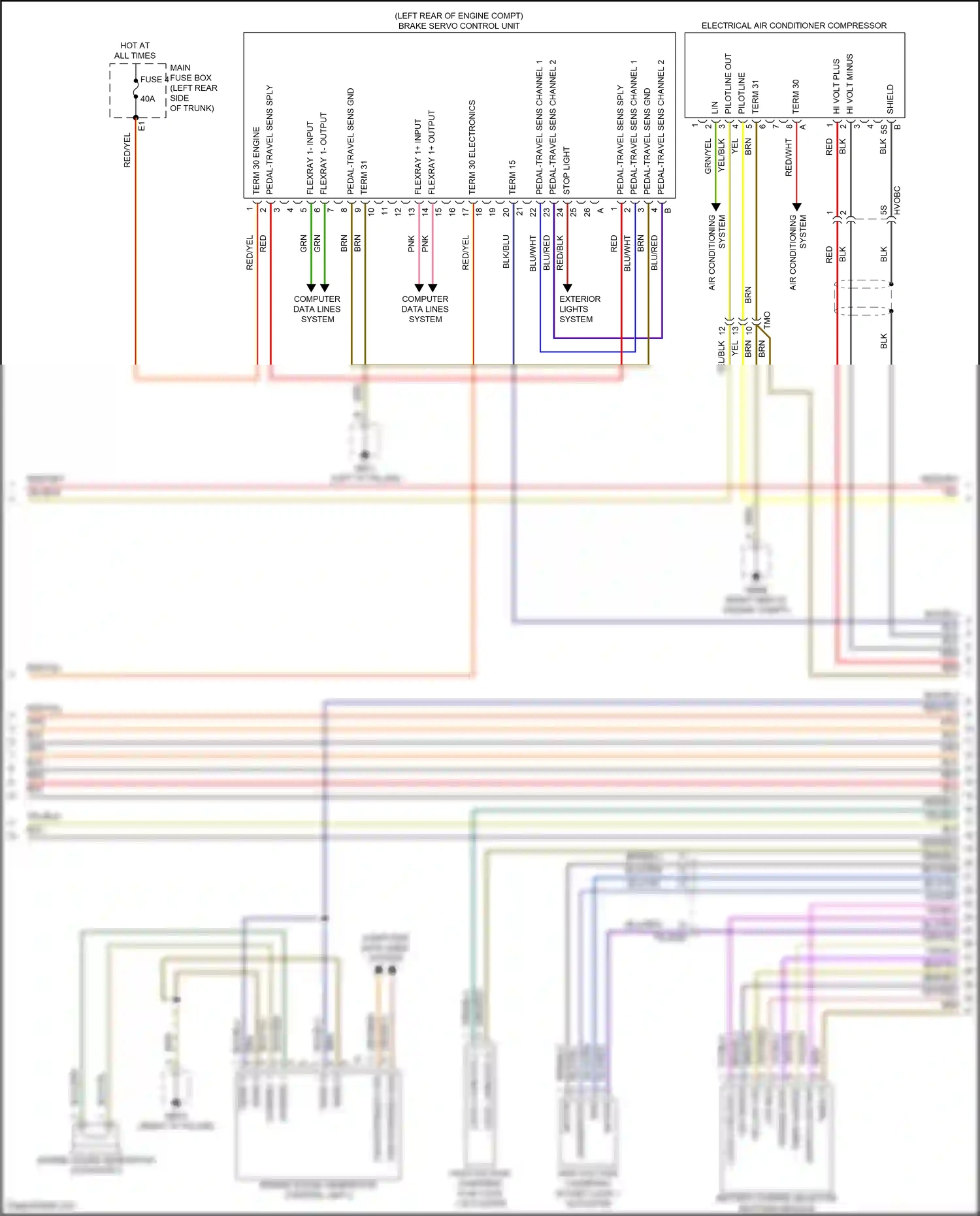 Wiring diagram computer data lines system for Porsche Panamera Turbo S 971 facelift (2020-2023) (128 of 138)