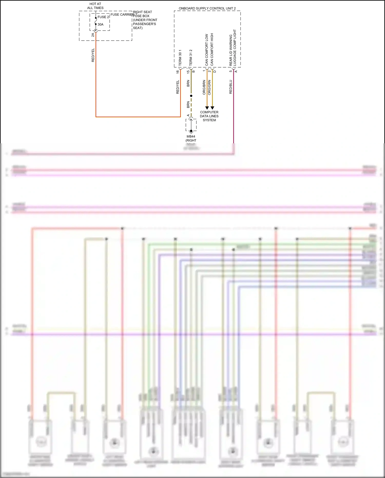 Wiring diagram computer data lines system for Porsche Panamera Turbo S 971 facelift (2020-2023) (84 of 138)