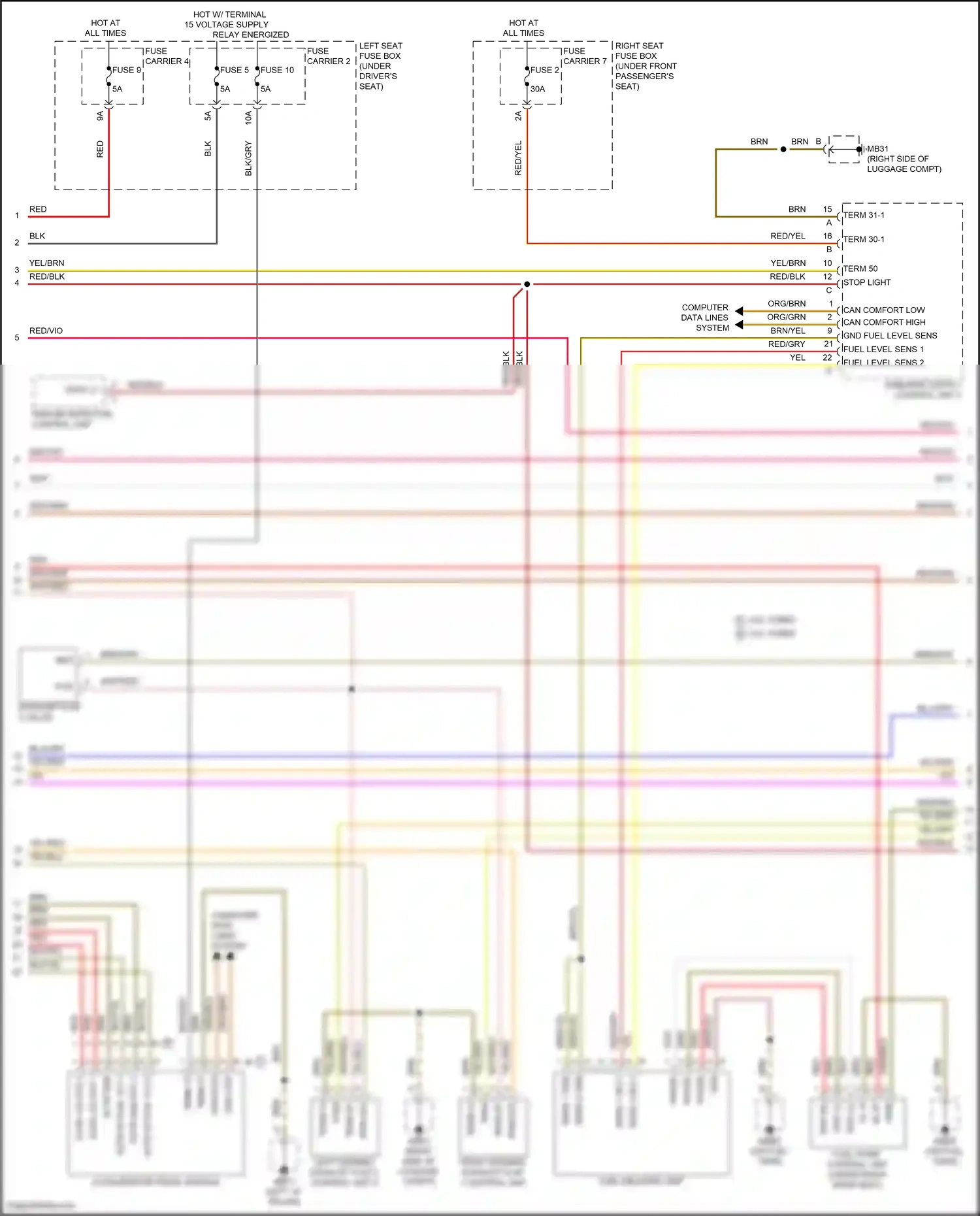 Wiring diagram computer data lines system for Porsche Panamera Turbo S 971 facelift (2020-2023) (122 of 138)